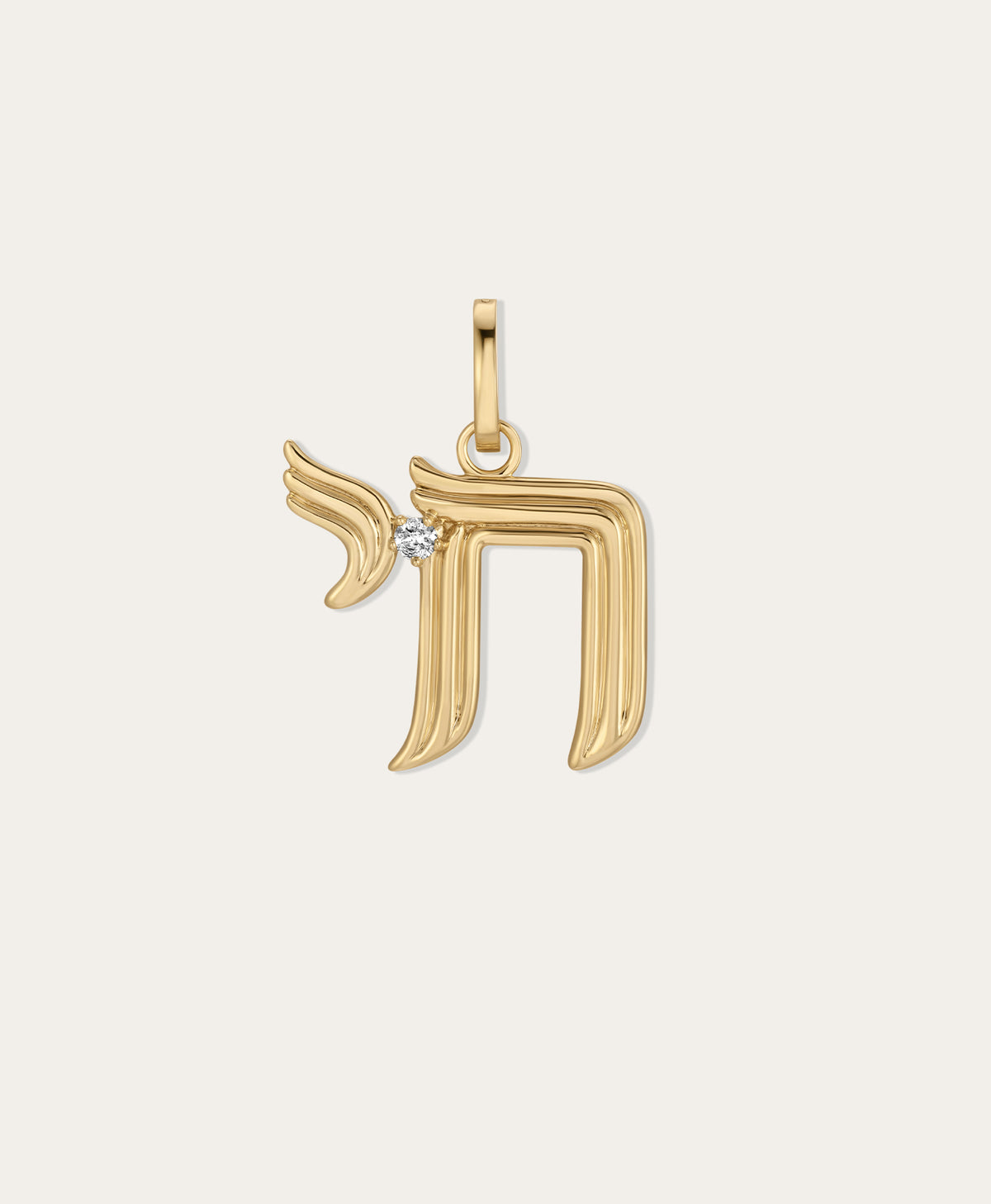 Groovy Diamond Chai Hinged Charm