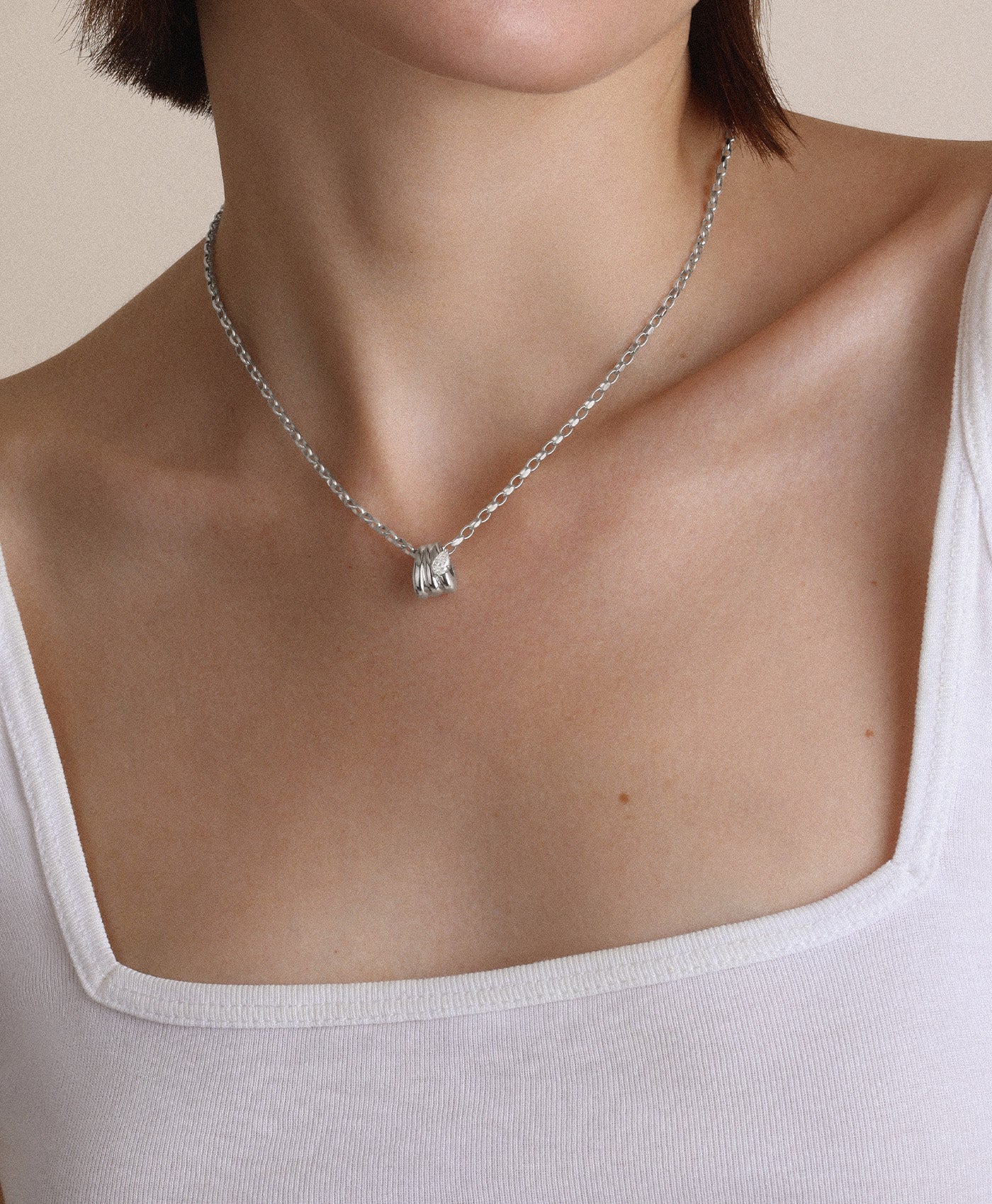 Groovy Diamond Era Big Bead - Lab Grown in Sterling Silver