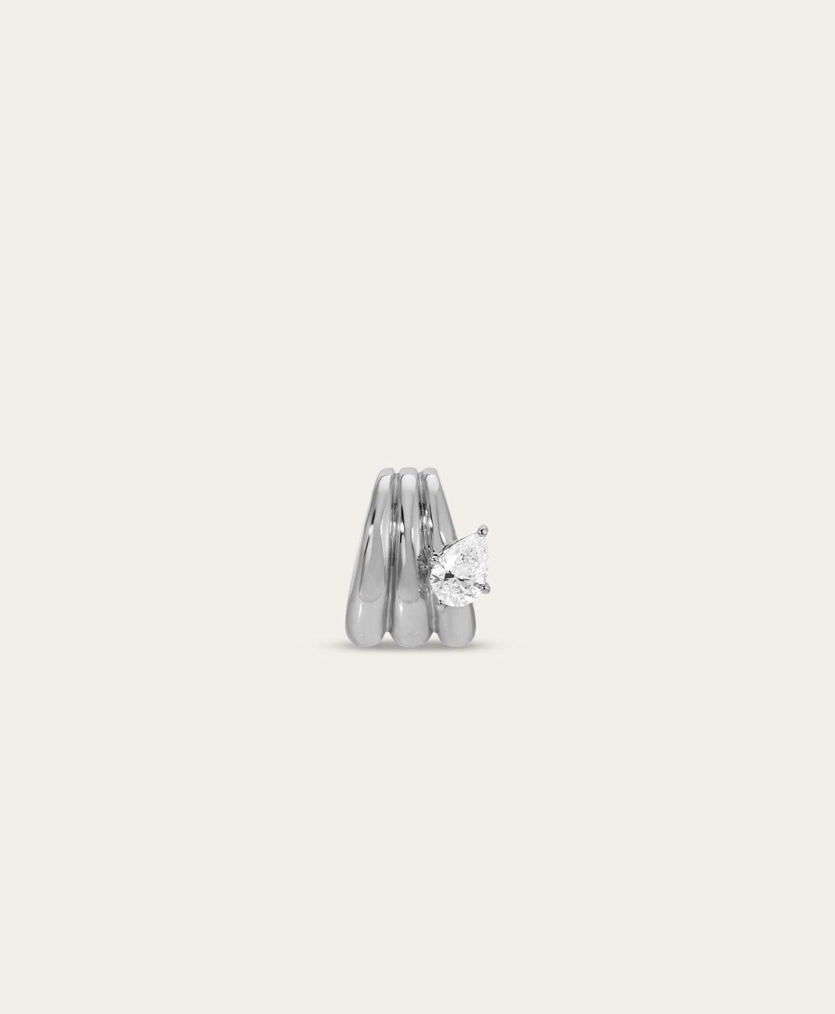 Groovy Diamond Era Big Bead - Lab Grown in Sterling Silver