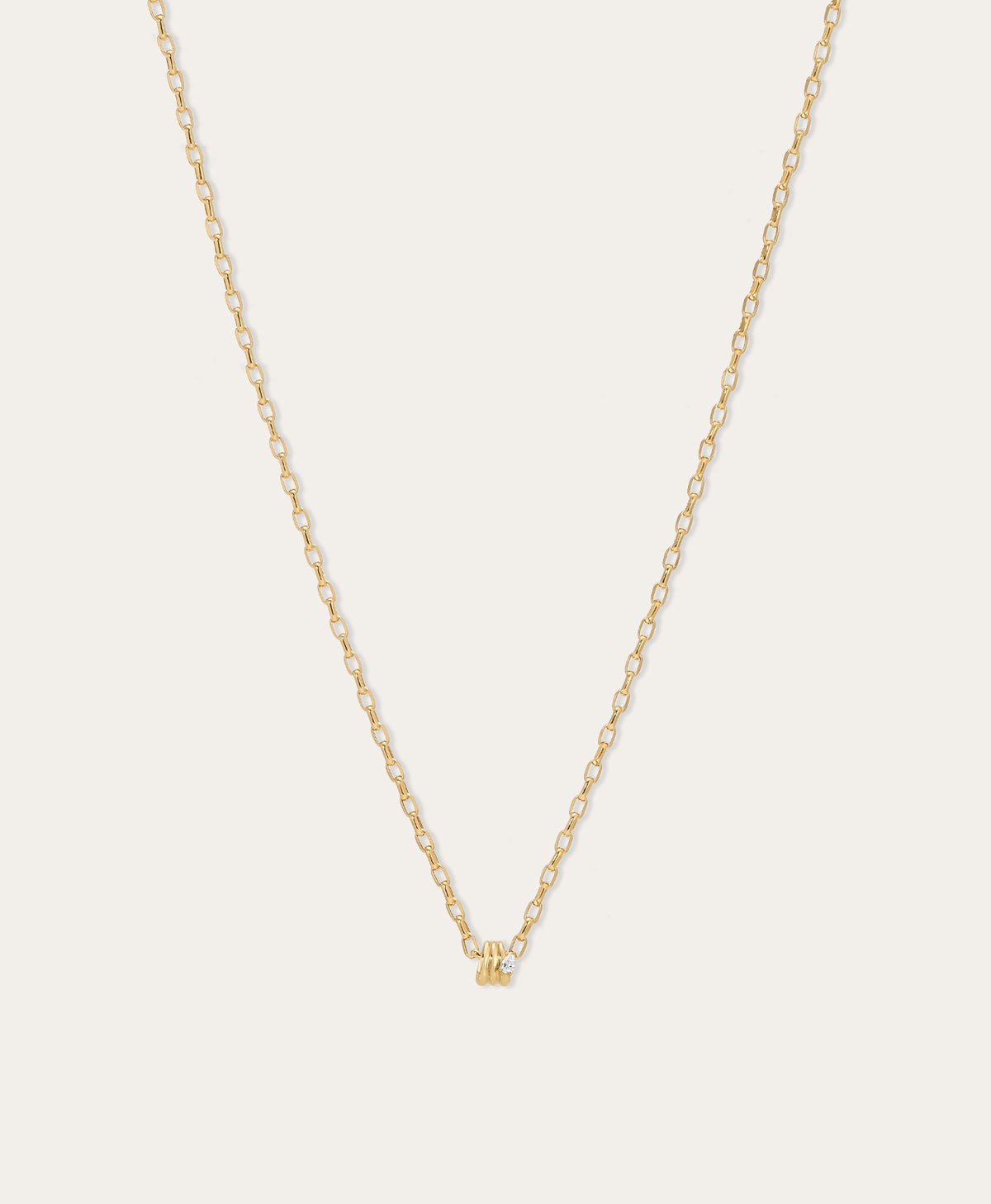 Groovy Diamond Era Mini Bead Necklace on 2mm Italian Chain