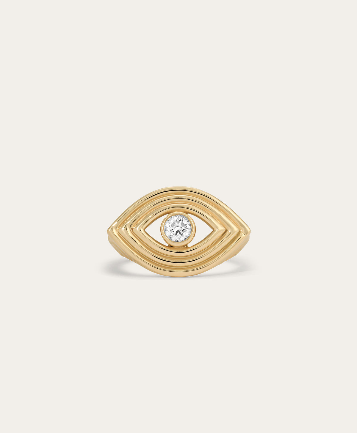 Groovy Diamond Evil Eye Ring