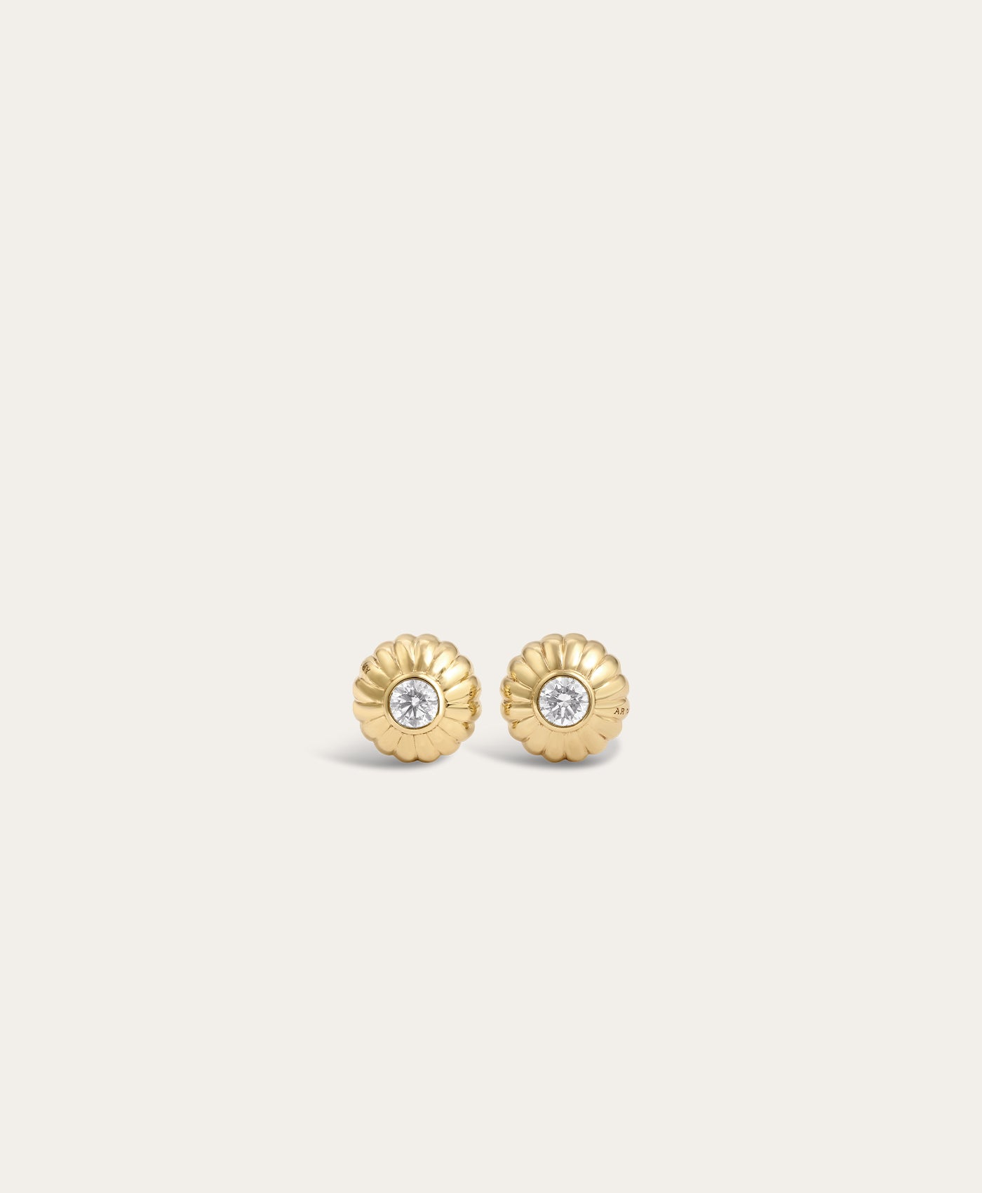 【ホワカマ様】A&G Stud Pyramid Pierce 両耳 Groovy-Diamond-Flower-Stud-