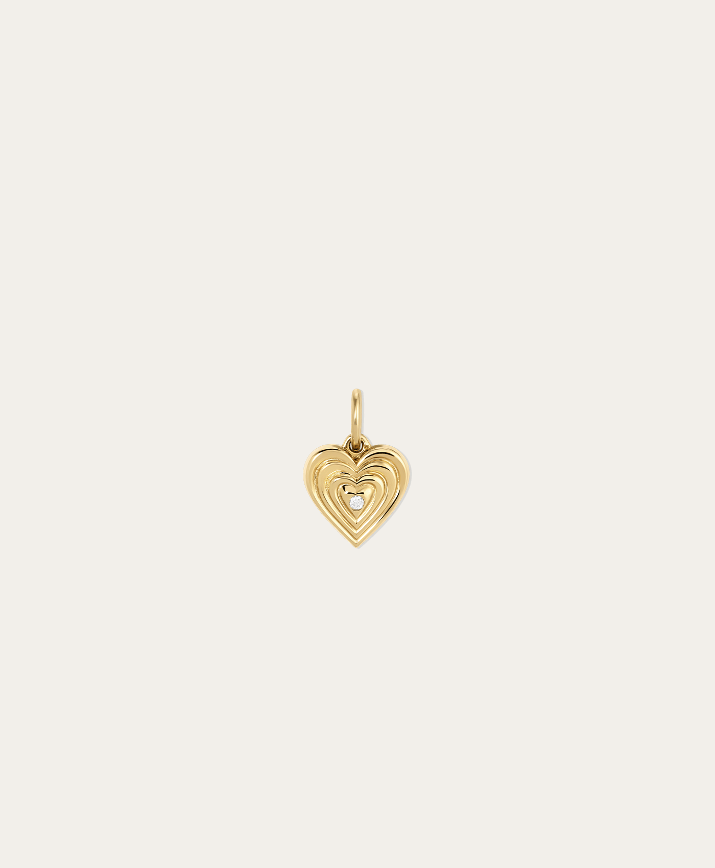 Groovy Diamond Heart Locket Mini Charm