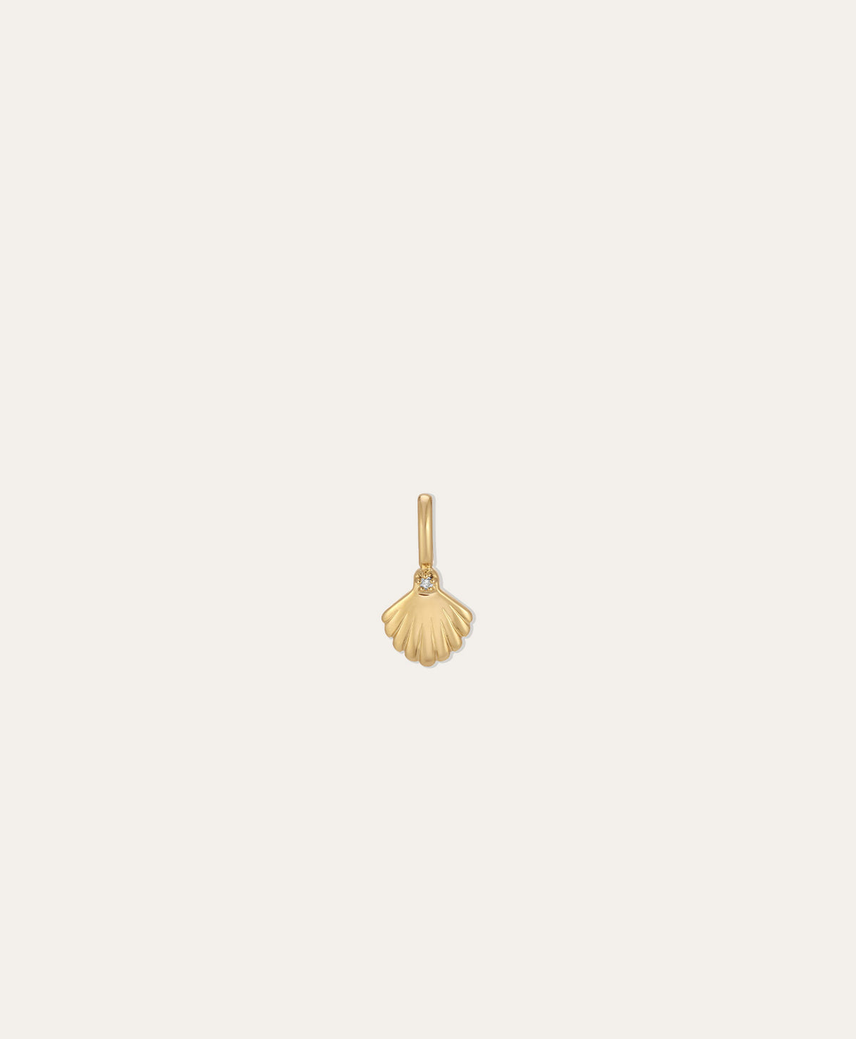 Groovy Diamond Seashell Mini Charm