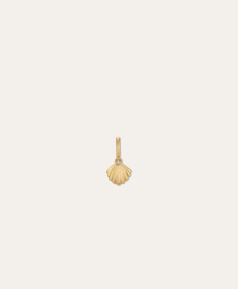 Groovy Diamond Seashell Mini Charm