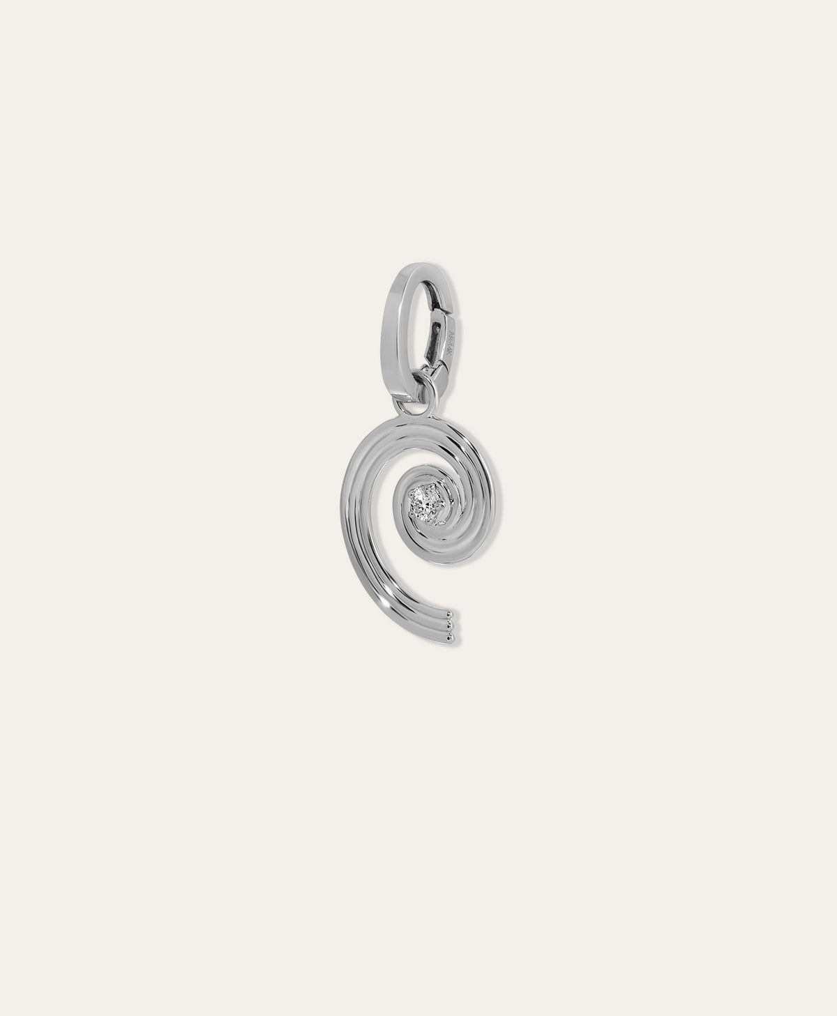 One of a Kind Groovy Diamond Spiral Hinged Charm