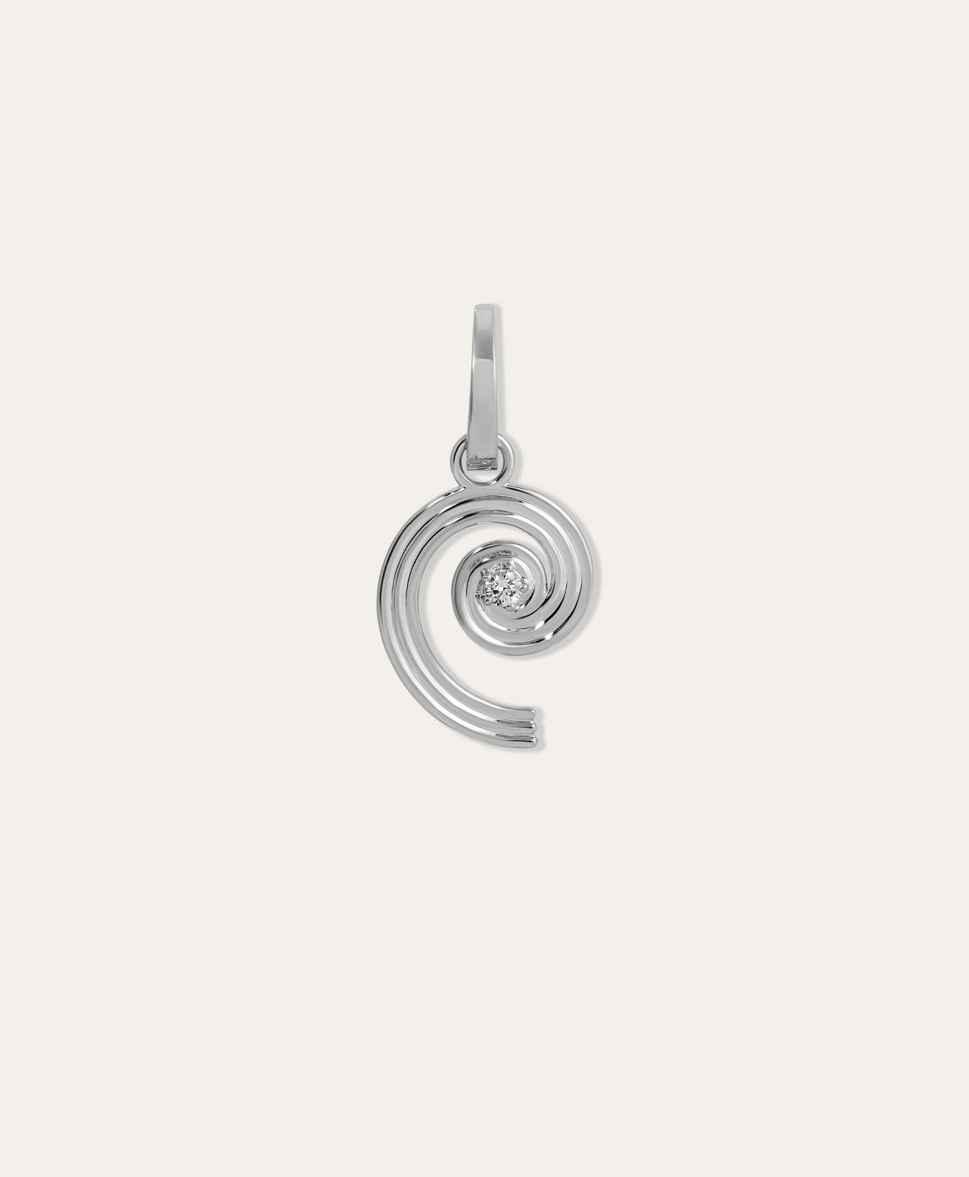 One of a Kind Groovy Diamond Spiral Hinged Charm