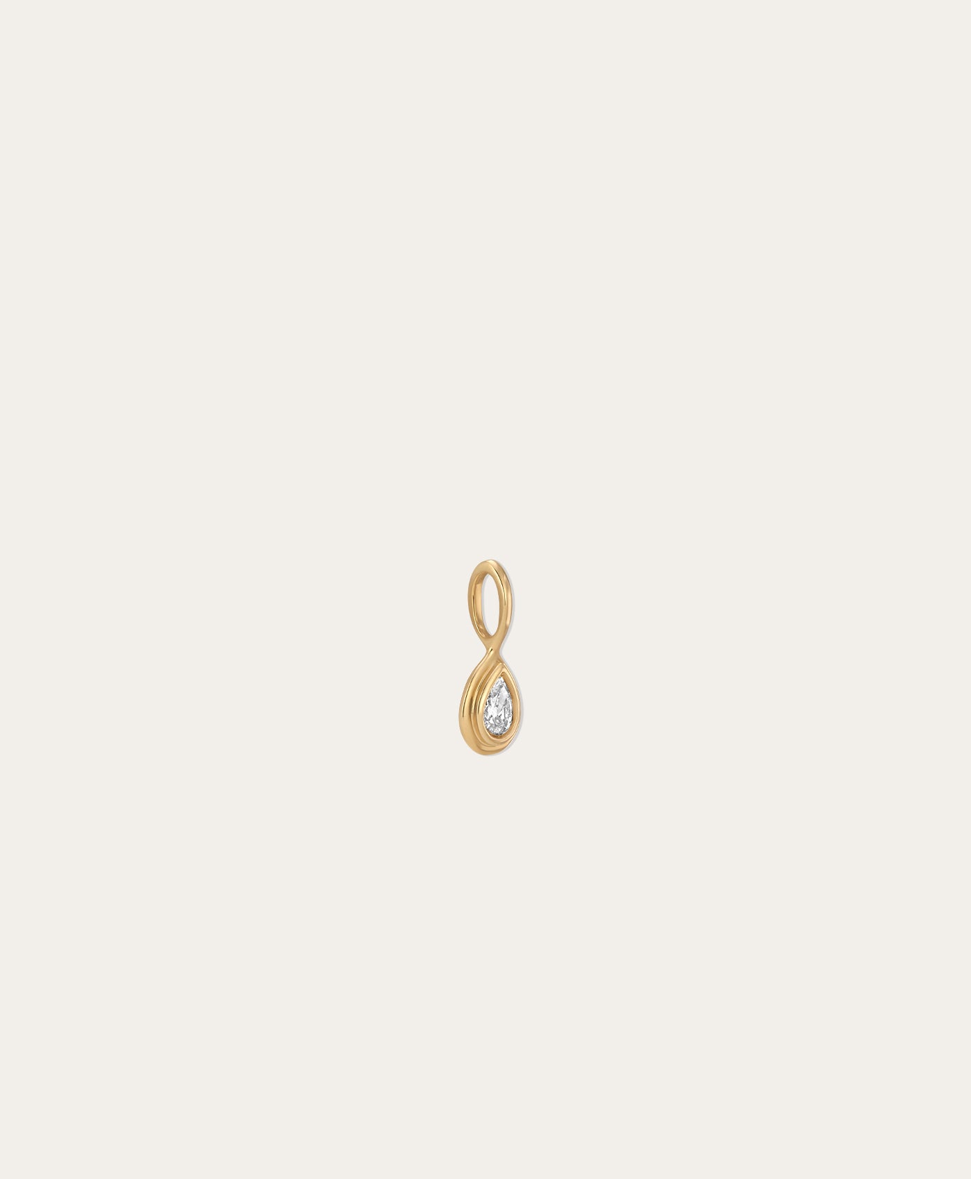 Groovy Diamond Teardrop Mini Charm