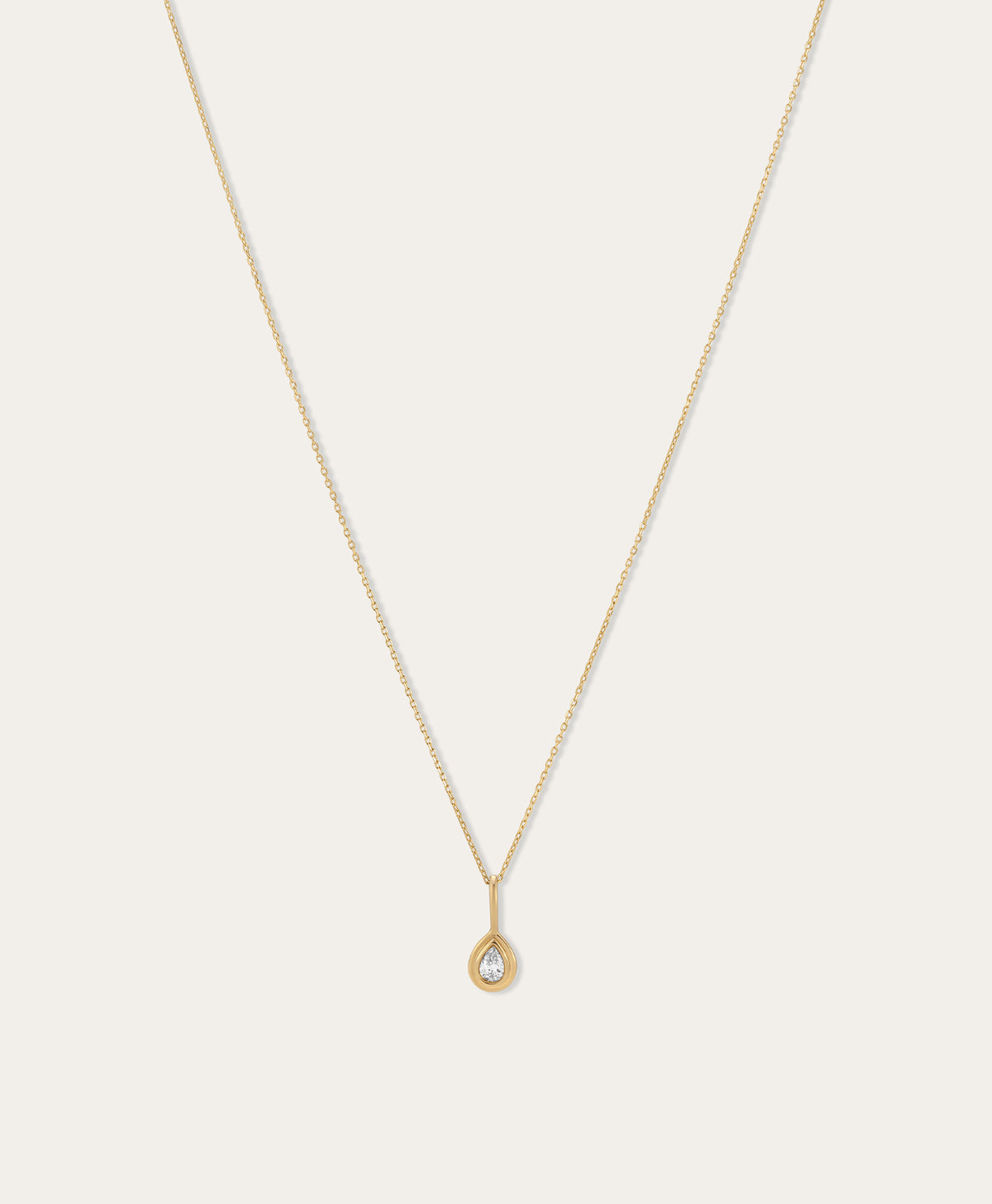 Groovy Diamond Teardrop Mini Charm Necklace