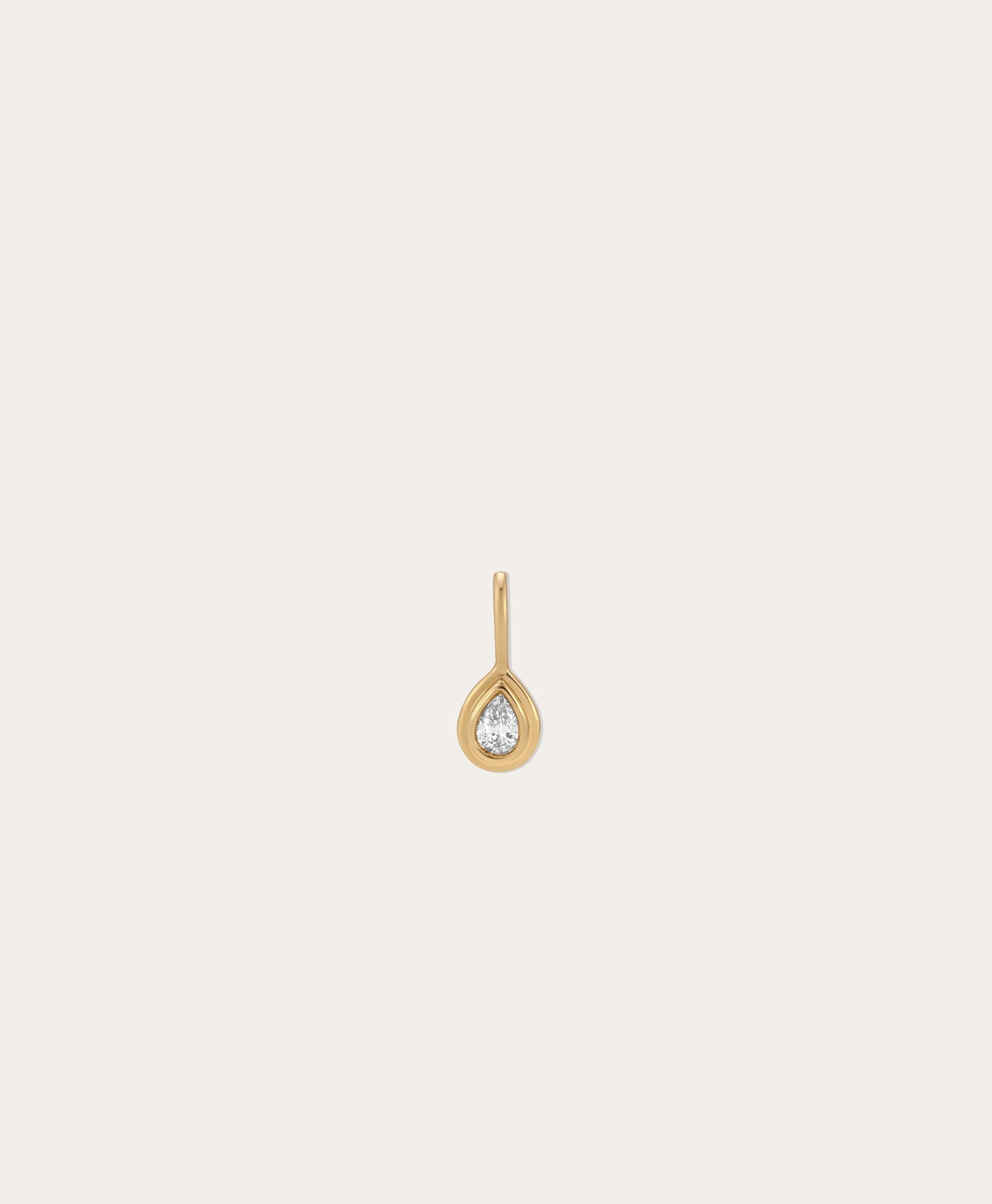 Groovy Diamond Teardrop Mini Charm