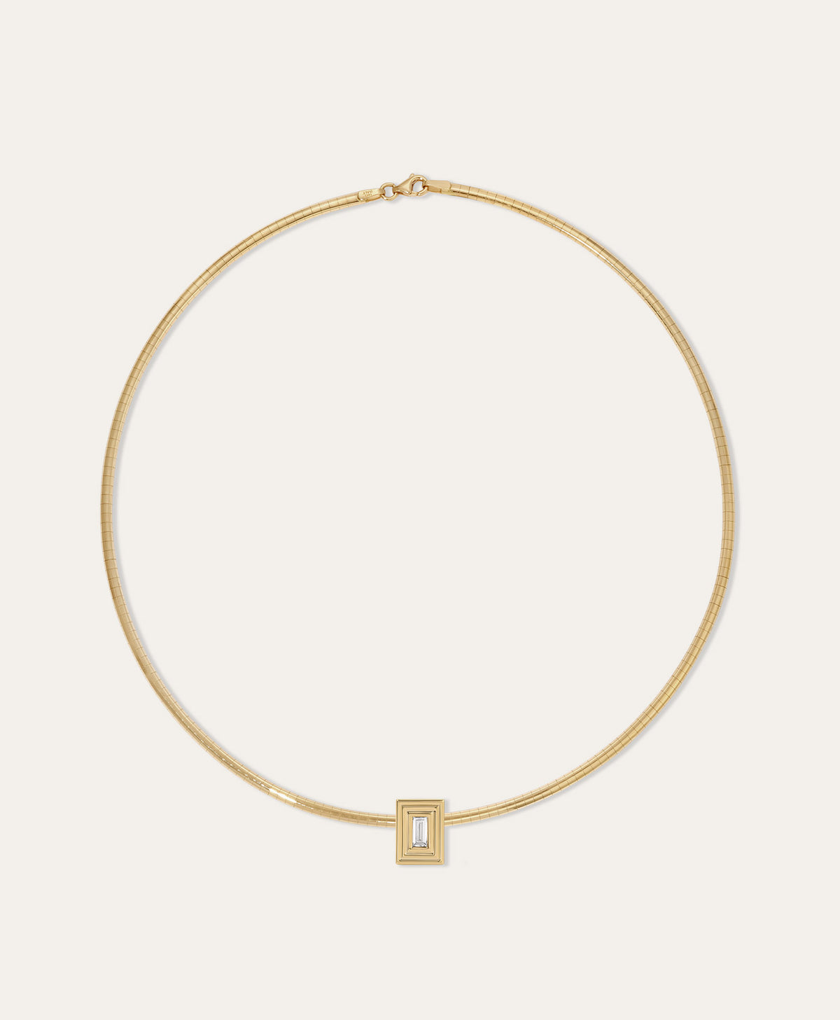 Groovy Geometric Big Bead Omega Necklace