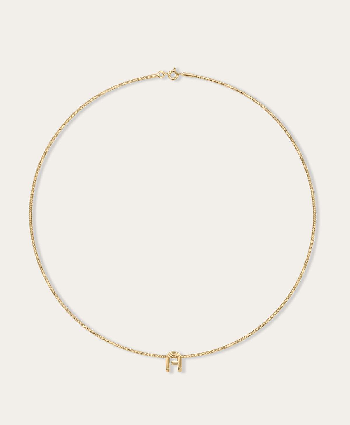 Groovy Initial Midi Bead Collar Necklace