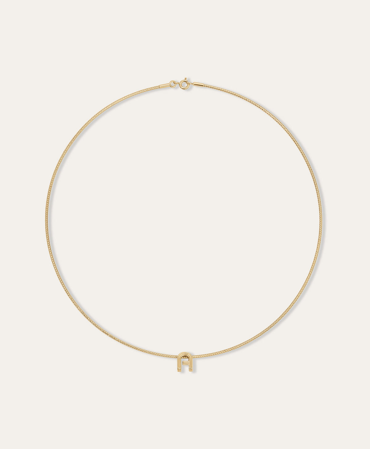 Groovy Initial Midi Bead Collar Necklace