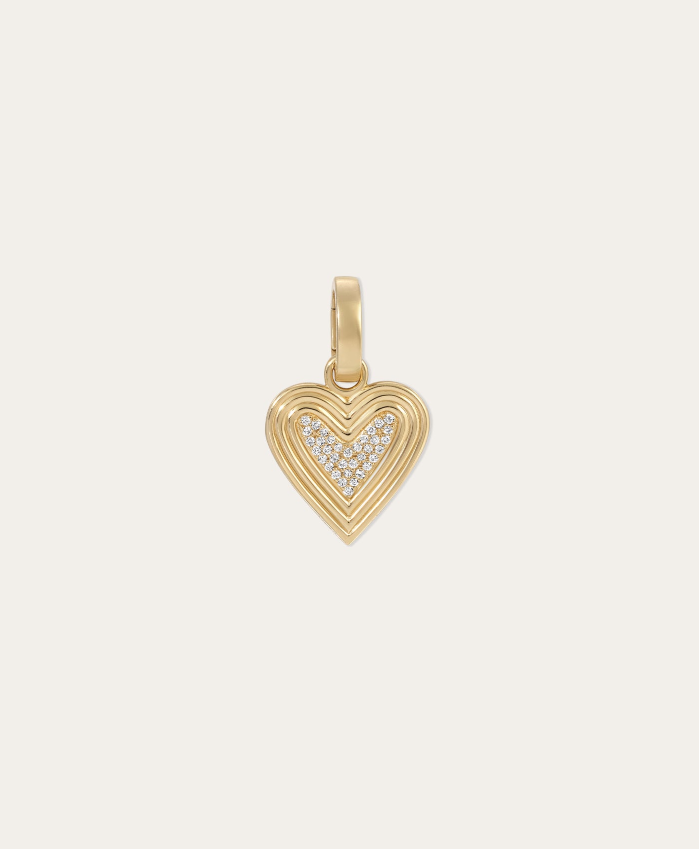 Groovy Make Your Move Pavé Heart Hinged Charm