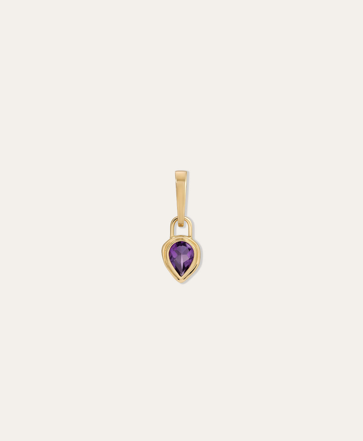 One of a Kind Groovy Organic Amethyst Hinged Charm
