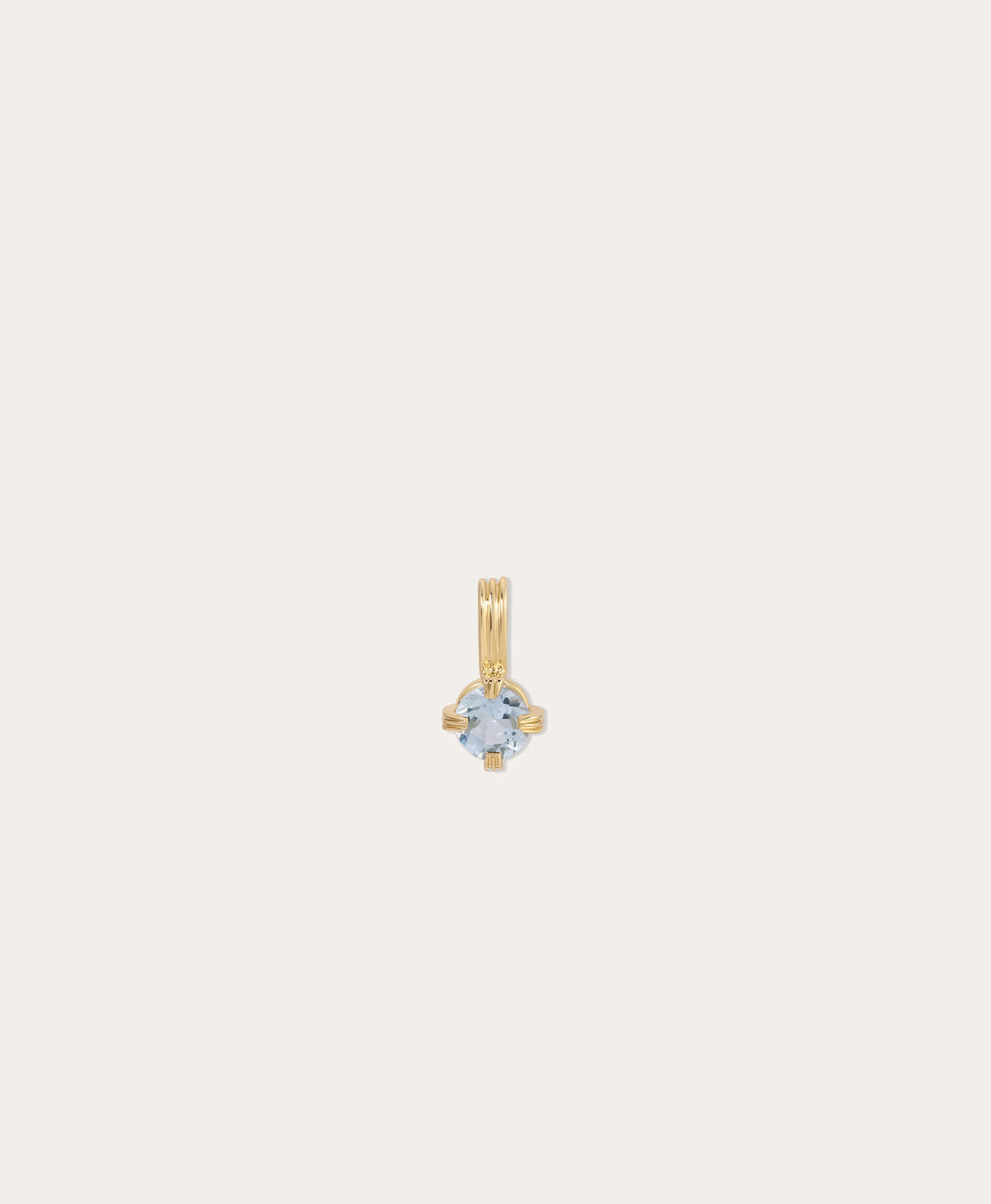 Groovy Solitaire Aquamarine Mini Charm