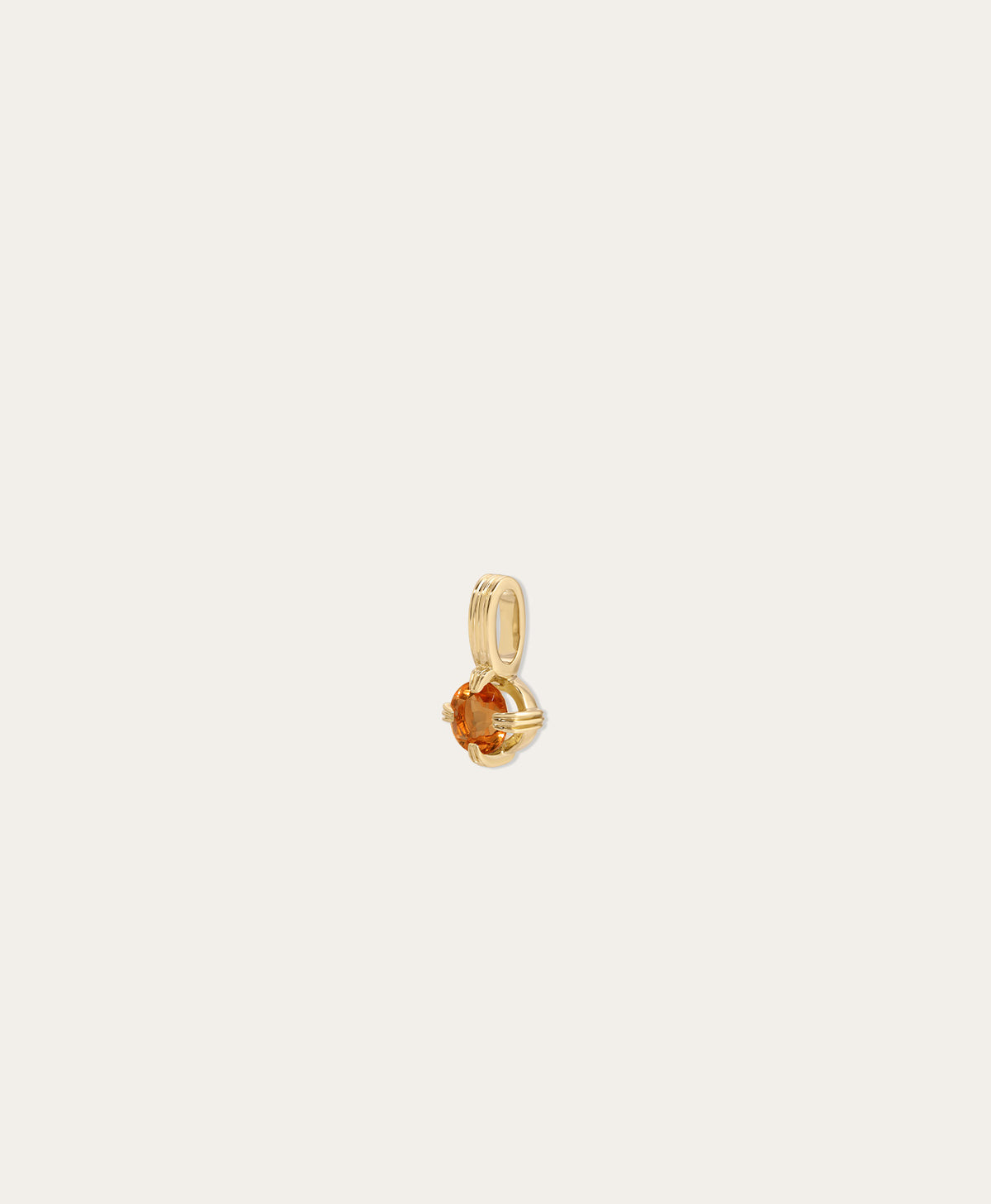 Groovy Solitaire Citrine Mini Charm