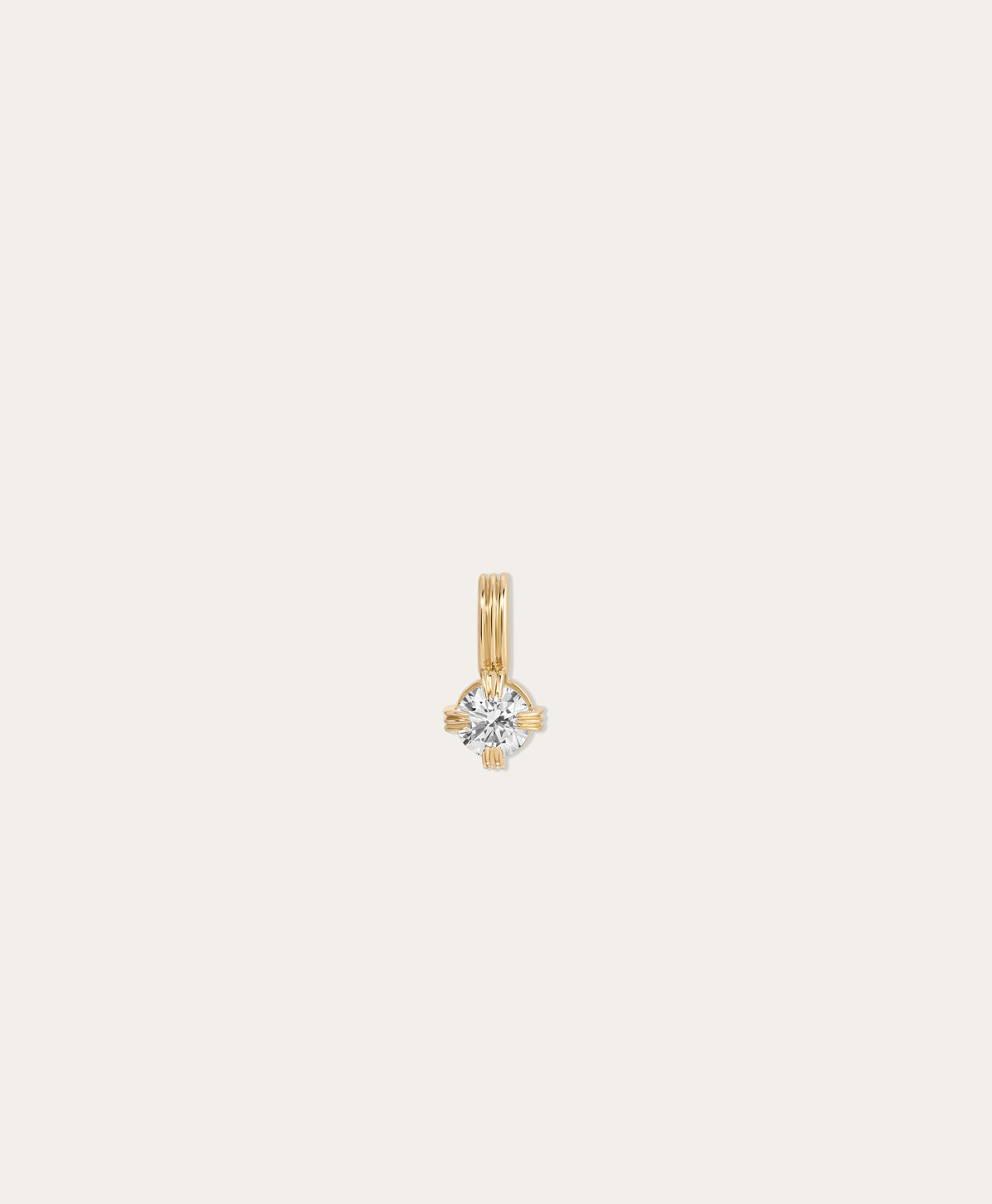 Groovy Solitaire Diamond Mini Charm