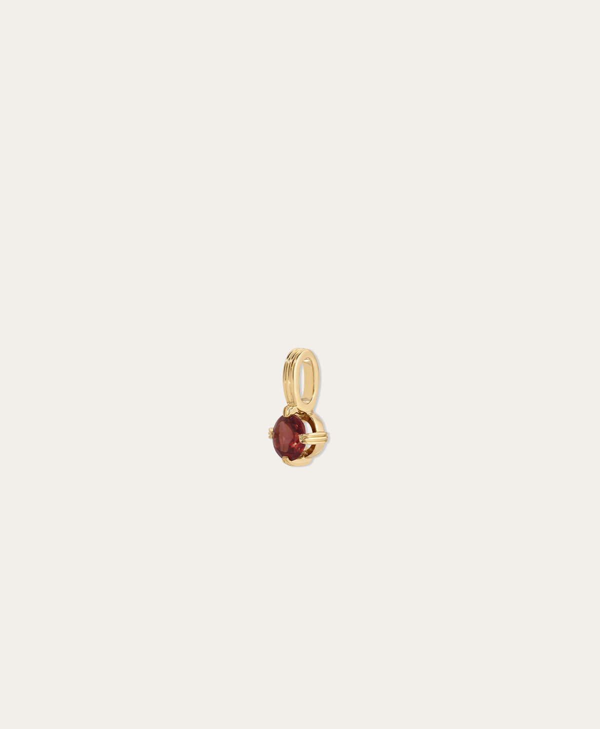 Groovy Solitaire Garnet Mini Charm