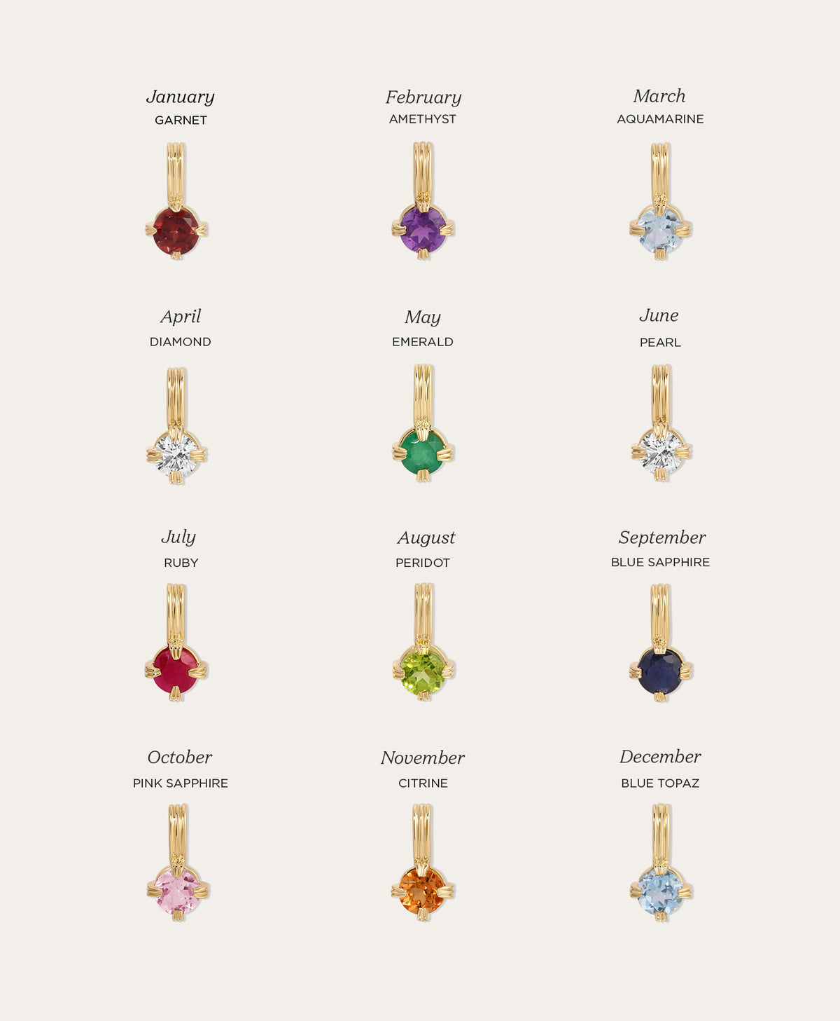 Groovy Solitaire Ruby Mini Charm