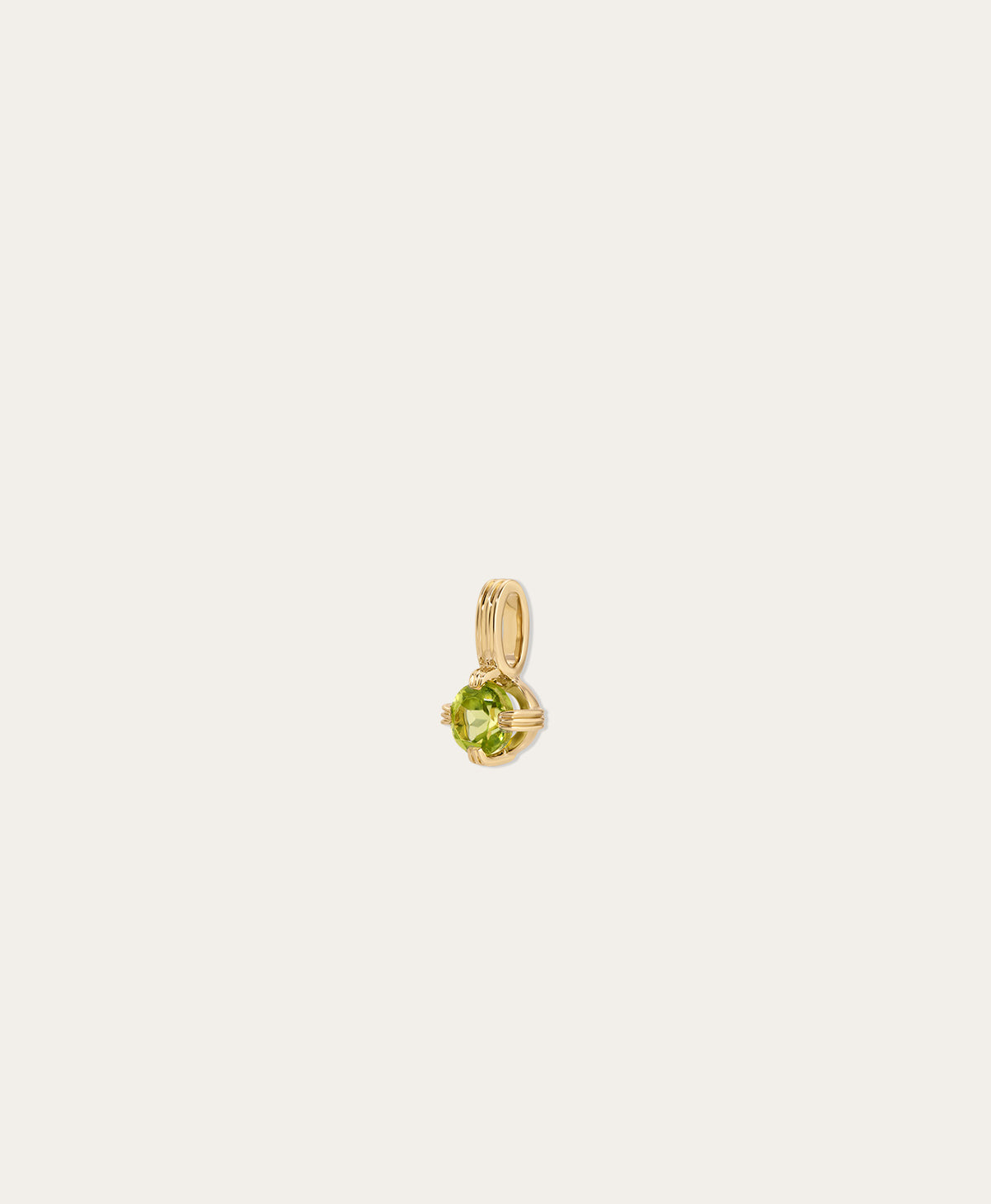 Groovy Solitaire Peridot Mini Charm
