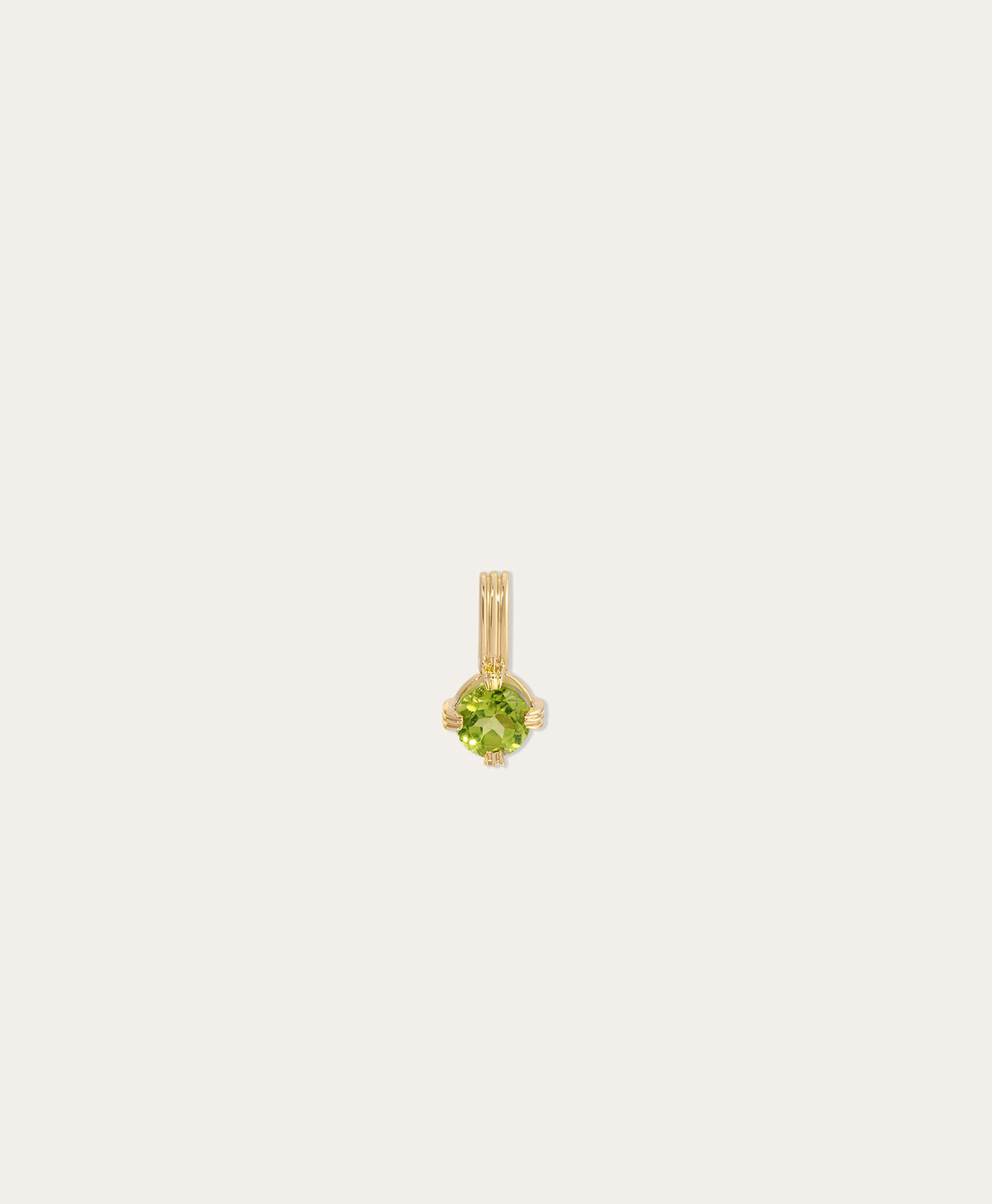 Groovy Solitaire Peridot Mini Charm