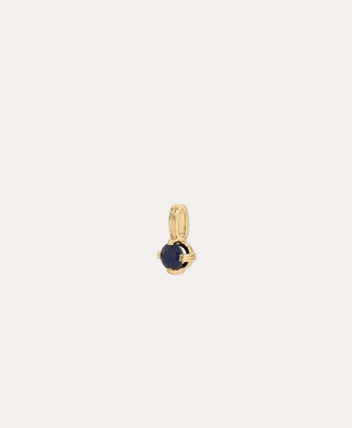 Groovy Solitaire Blue Sapphire Mini Charm