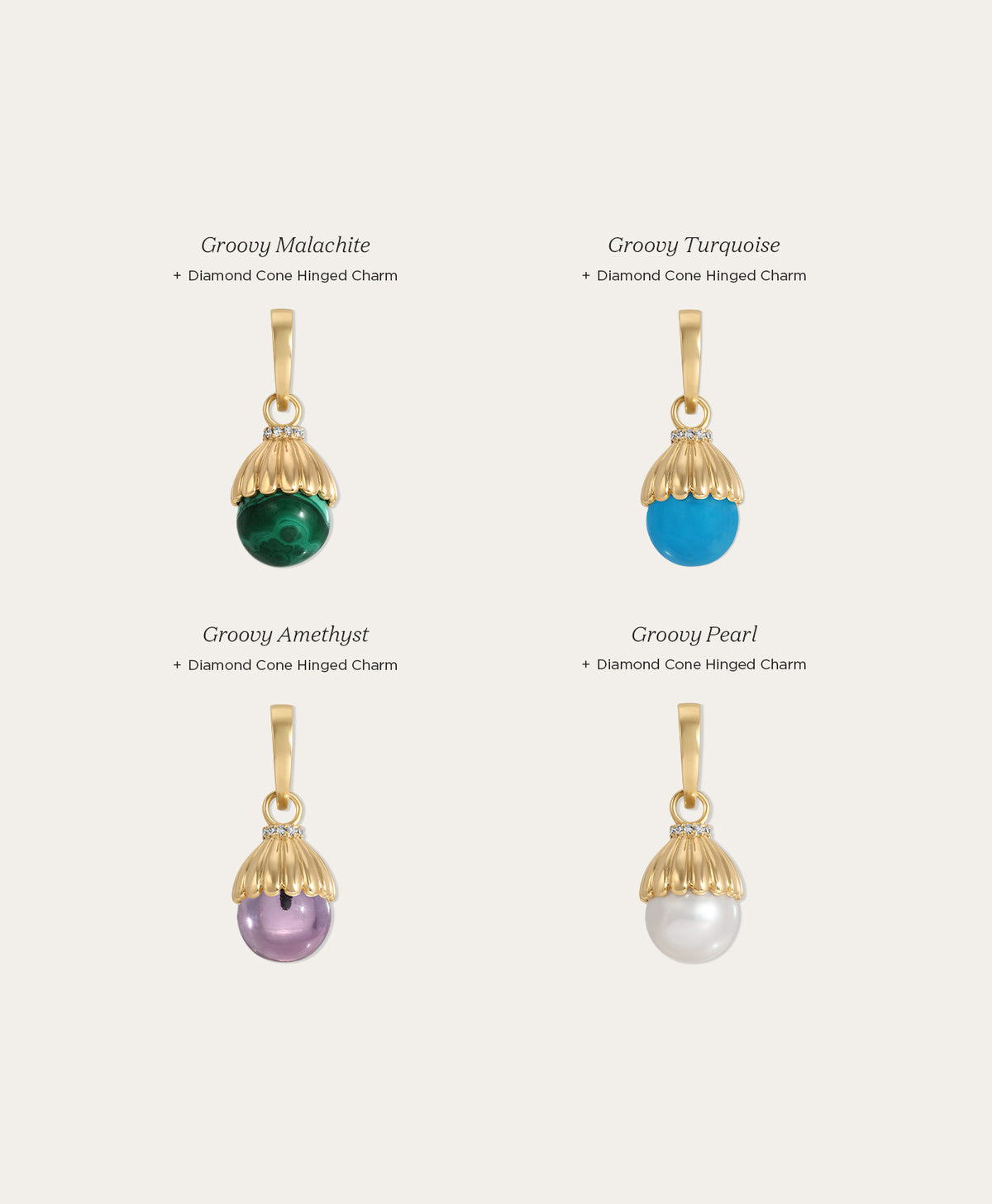 Double Take Diamond and Gemstone Charm Necklace