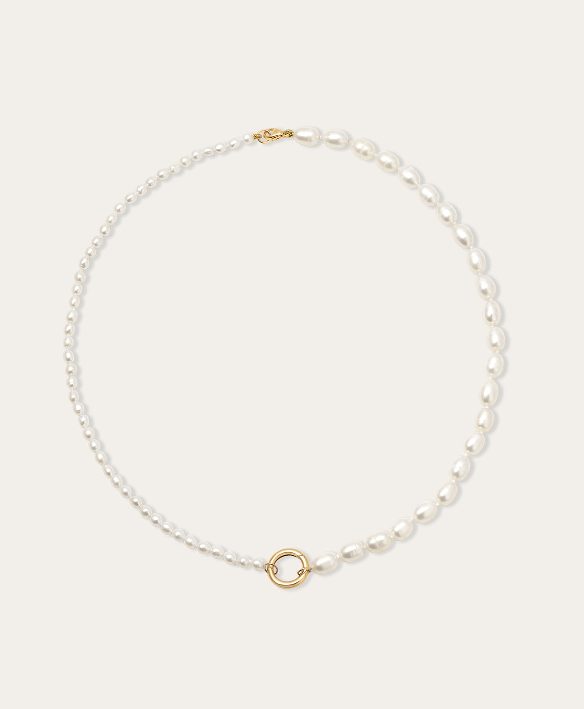 Half & Half Pearl Necklace