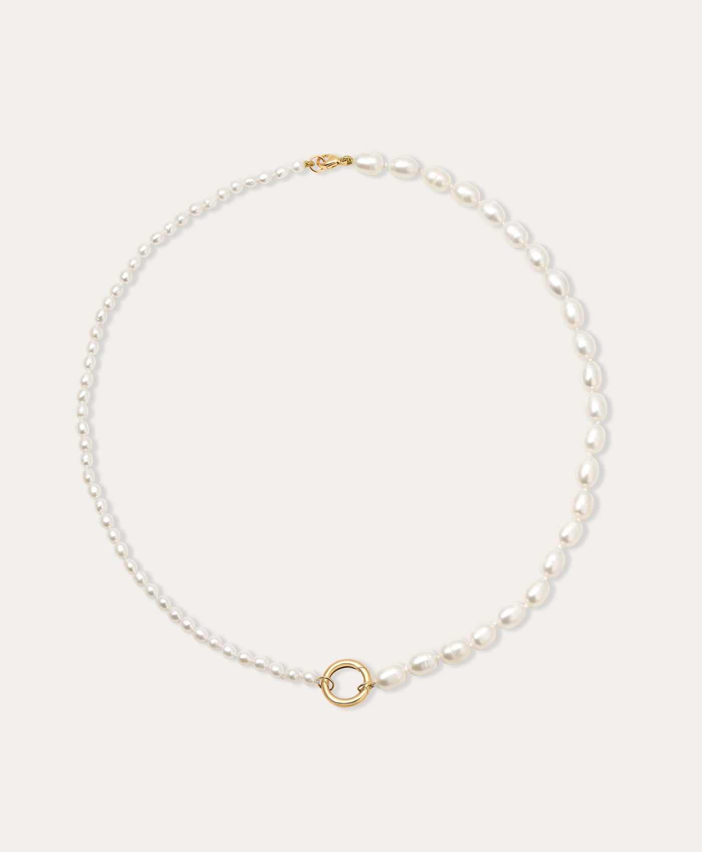 Half & Half Pearl Necklace