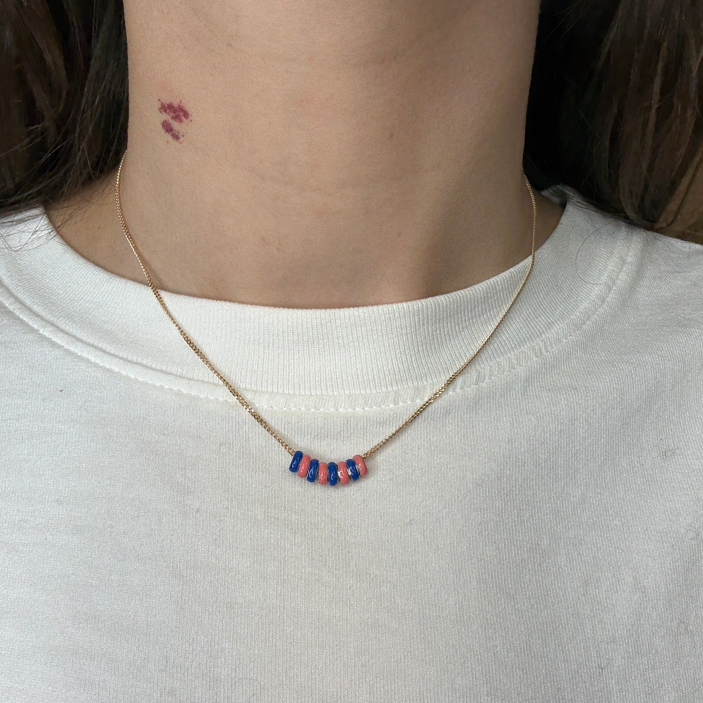 One of a Kind Tutti Fruti Enamel Mini Bead Necklace