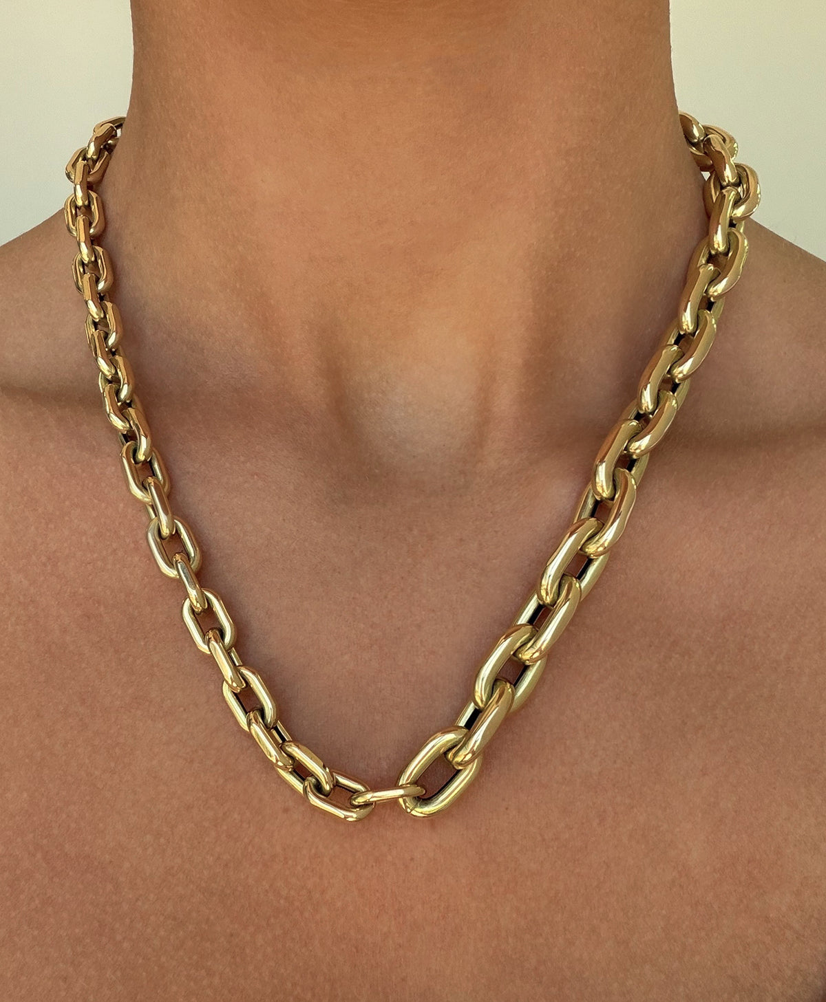 One of a Kind Graduated Cable Link Necklace