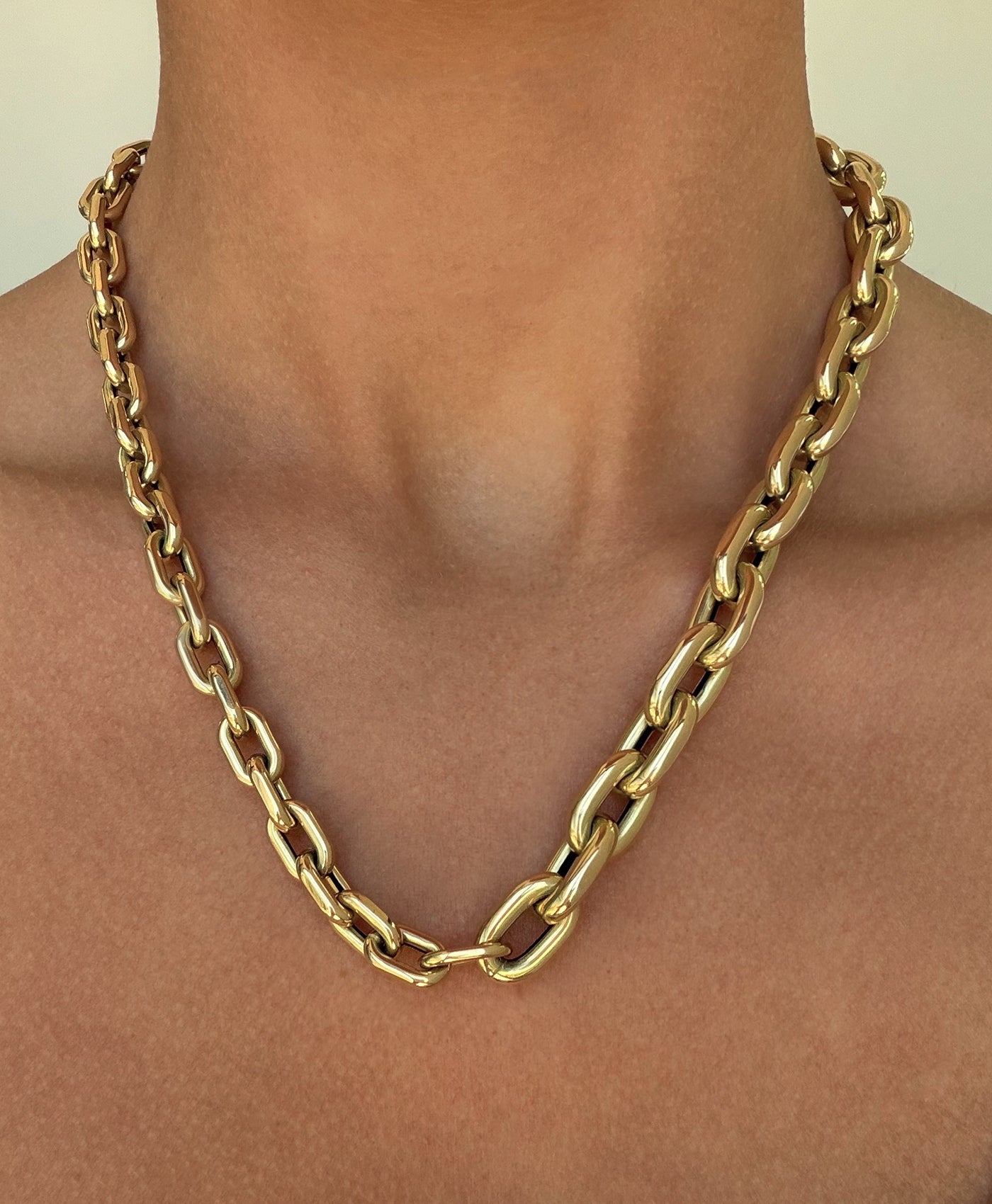 One of a Kind Graduated Cable Link Necklace