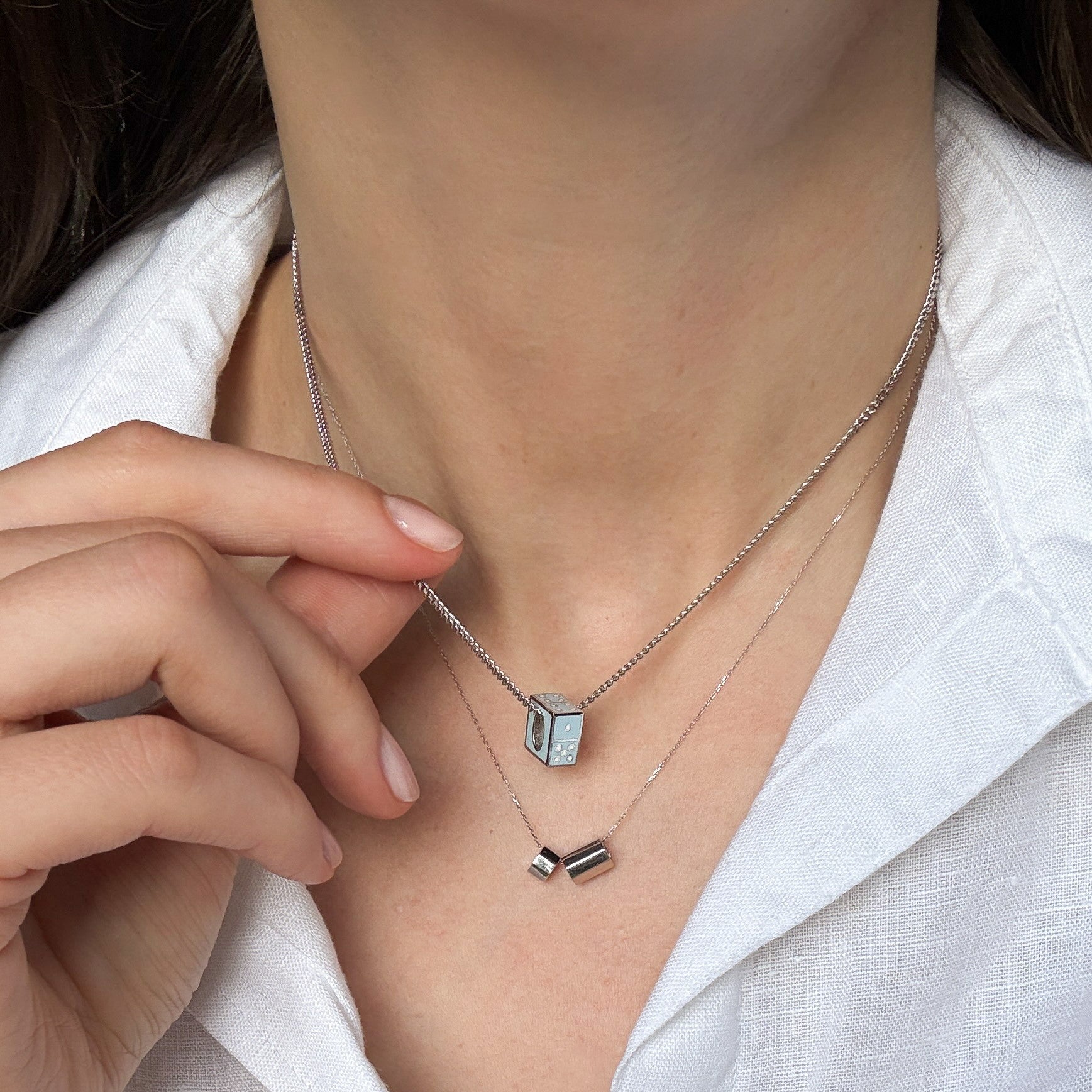 One of a Kind Mixed Bolt Mini Bead Necklace