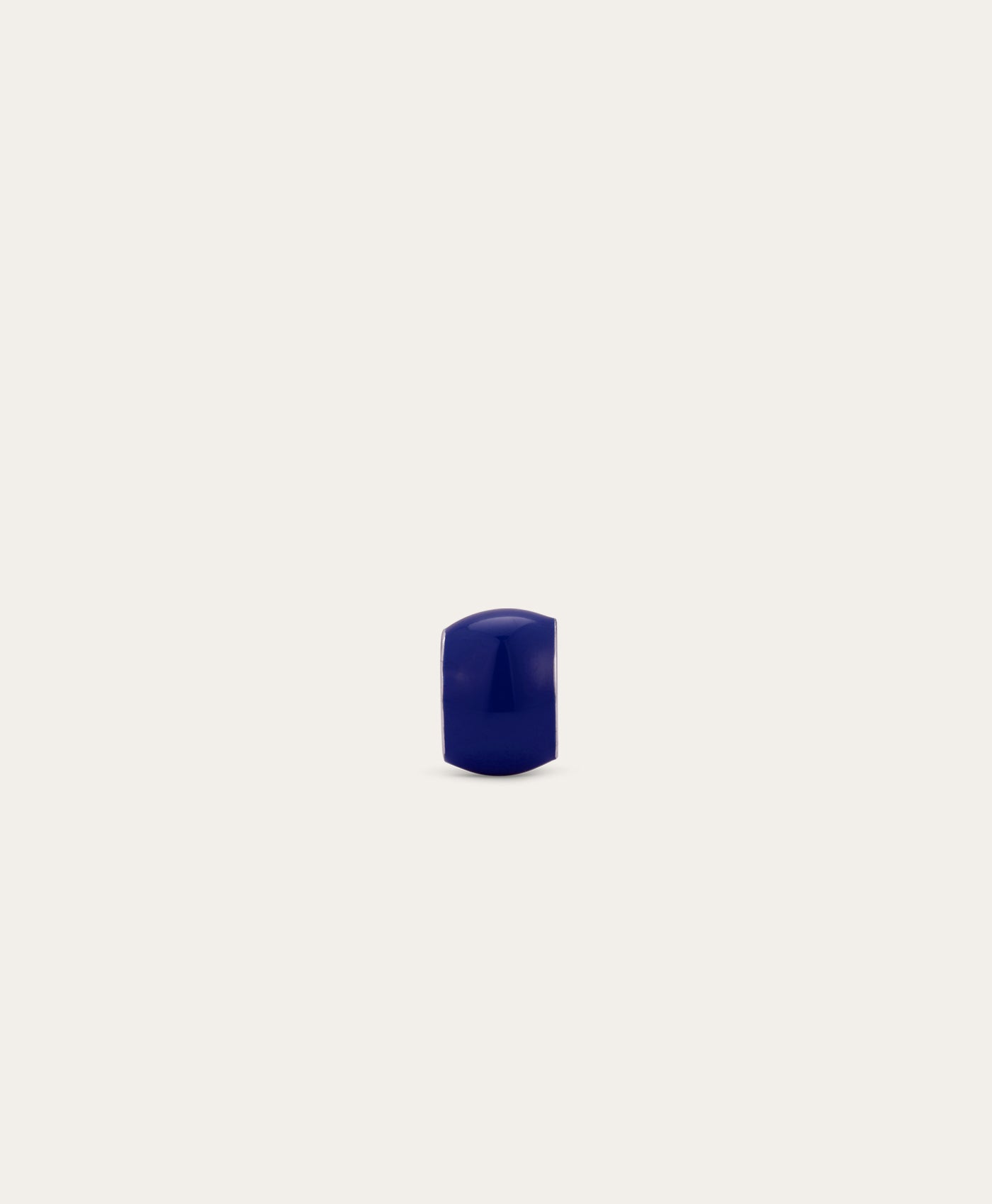 Wide Indigo Enamel Mini Bead