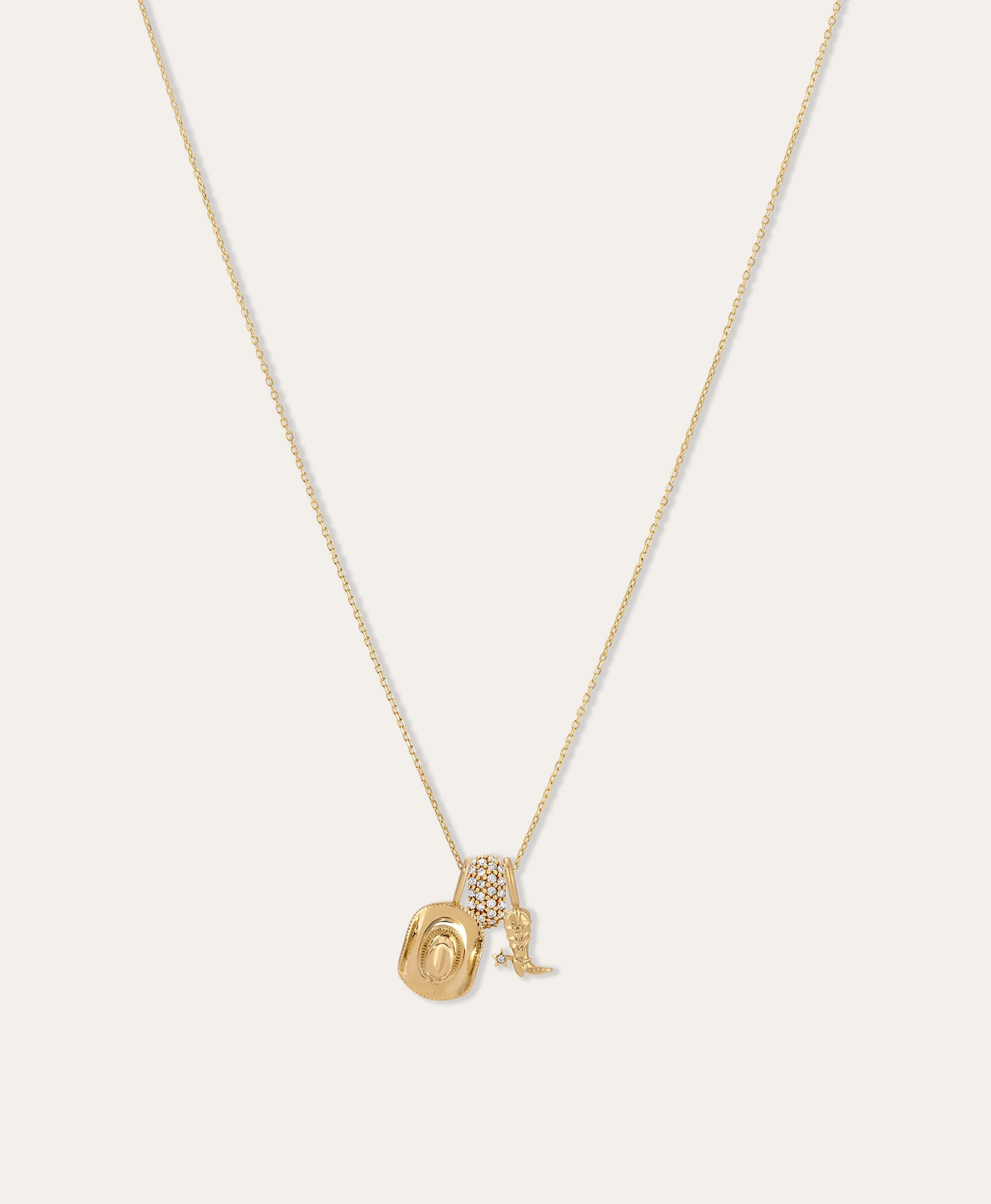 Knockin Boots Diamond Mini Bead Necklace