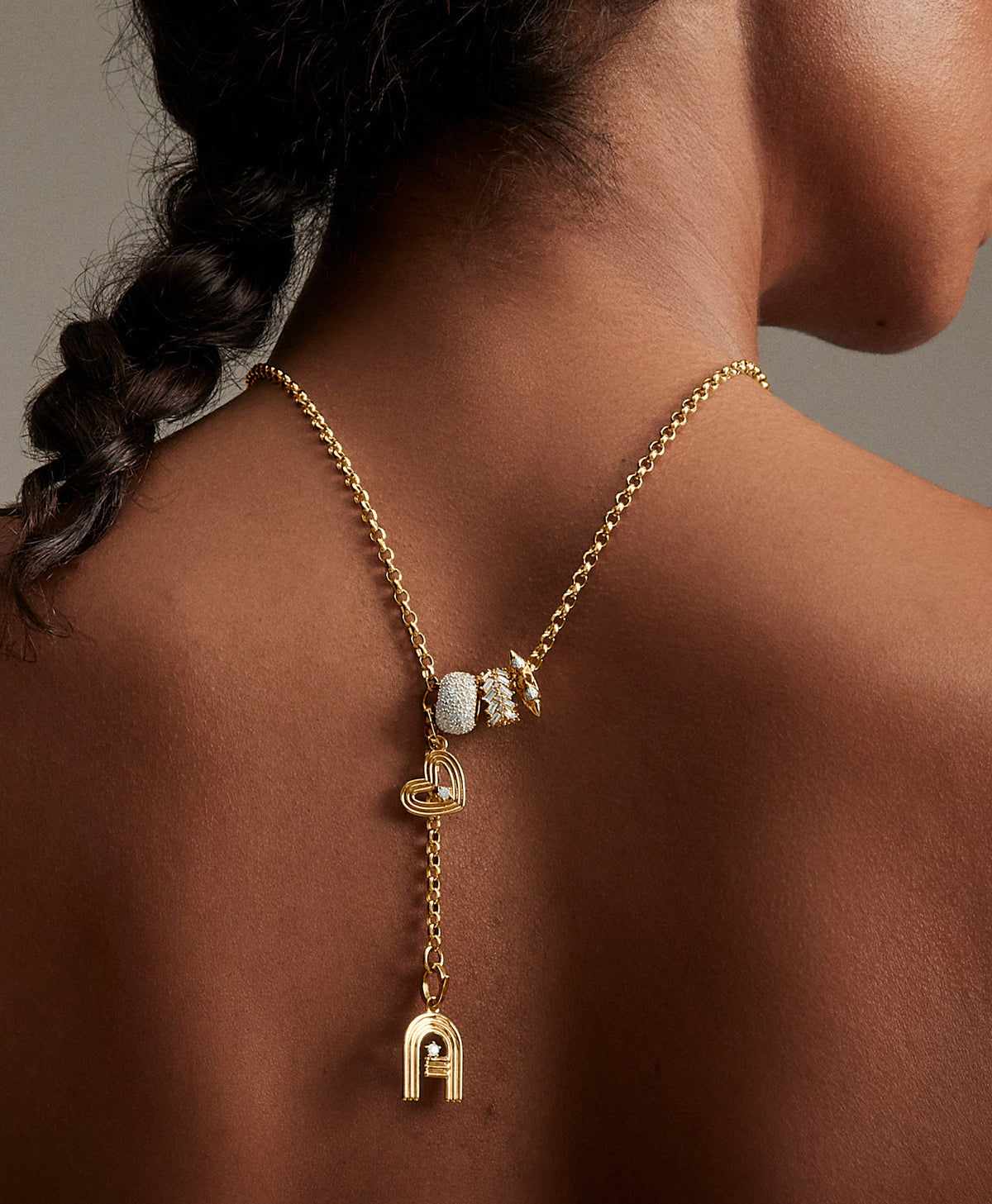 Rolo Chain Lariat Necklace