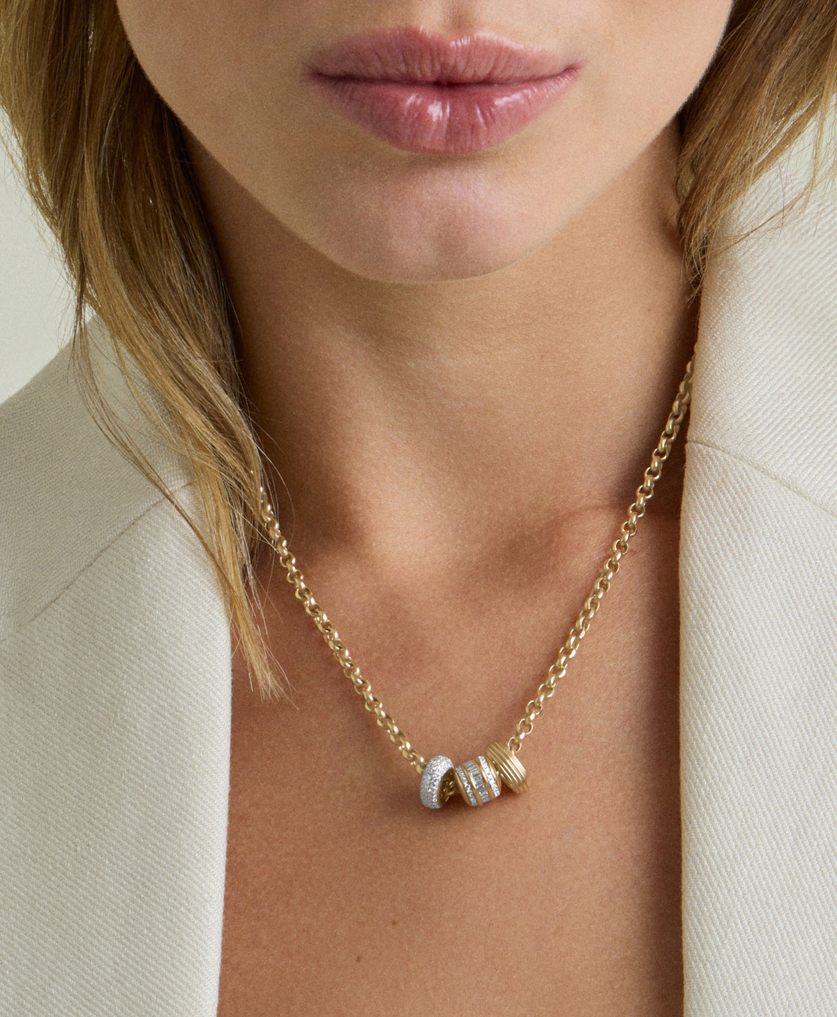 Pavé Diamond Spacer Big Bead