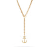 One of a Kind Large Diamond Anchor Rolo Lariat Necklace