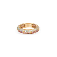 One of a Kind Pavé Gemstone Crown Jewel Ring