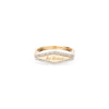 One of a Kind Be Brave Pavé Flat Top Bar Ring