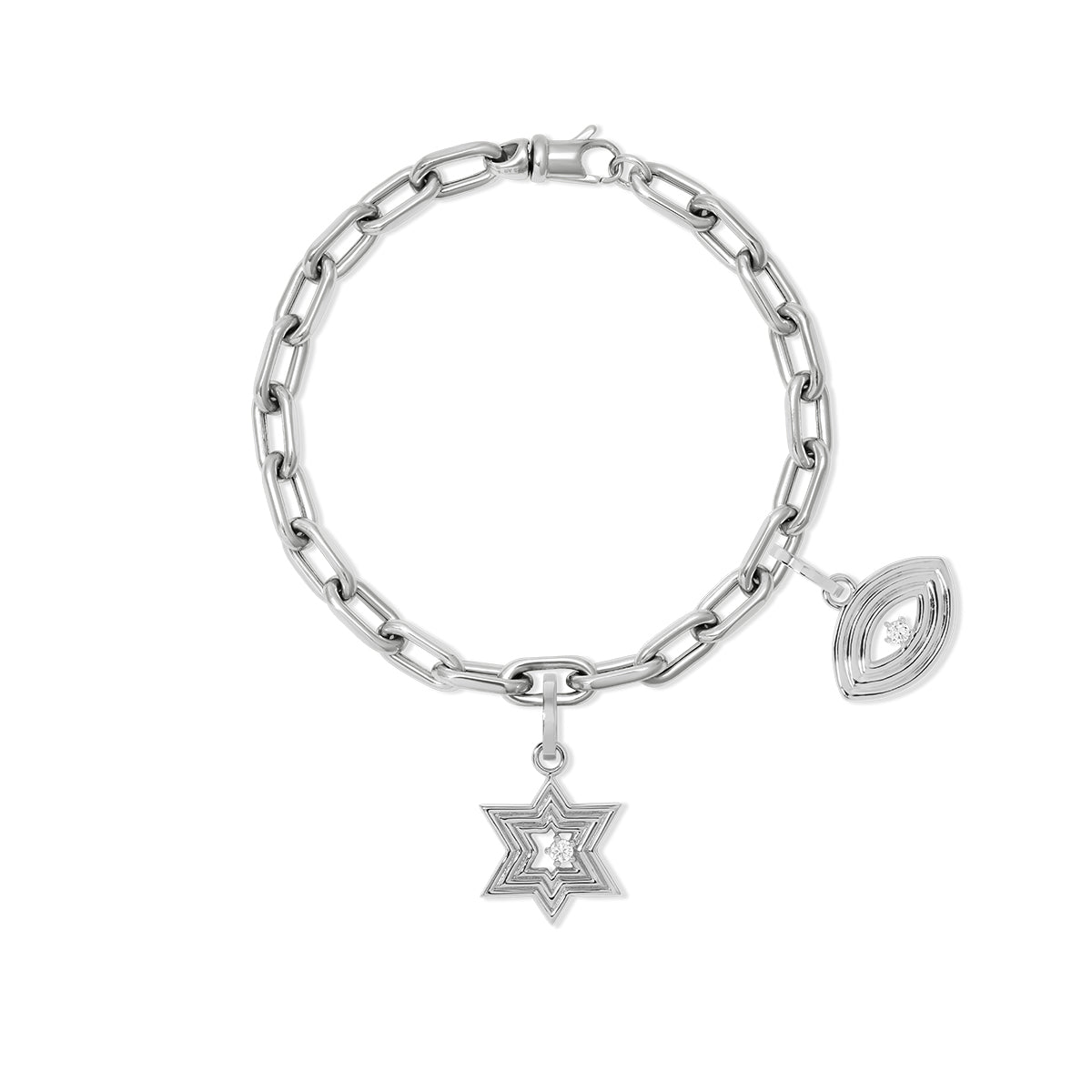 Mazel Charm Bracelet in Sterling Silver