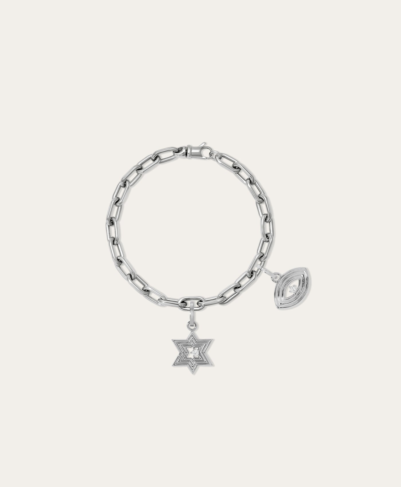 Mazel Charm Bracelet in Sterling Silver