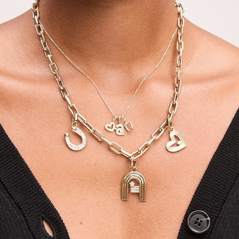 Diamond Horseshoe Mini Charm