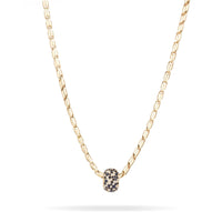 Wide Sapphire + Diamond Pavé Big Bead