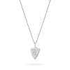 Pavé Shield Necklace in Sterling Silver