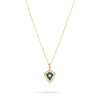 Ceramic + Pavé Shield Necklace
