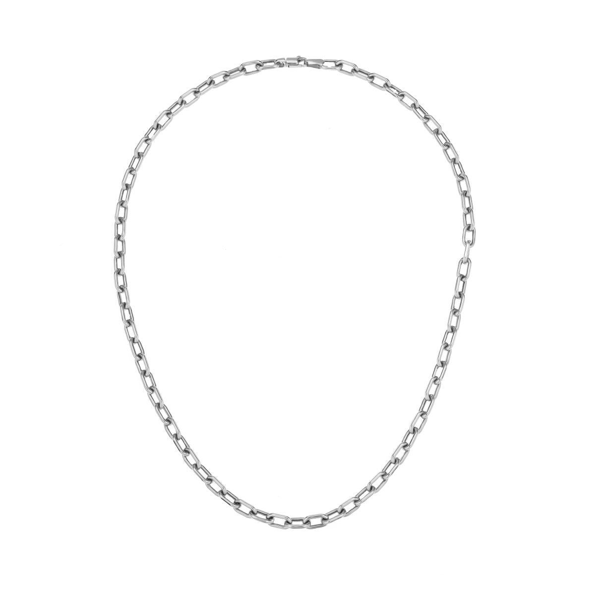 4mm Italian Chain Link Necklace in Sterling Silver