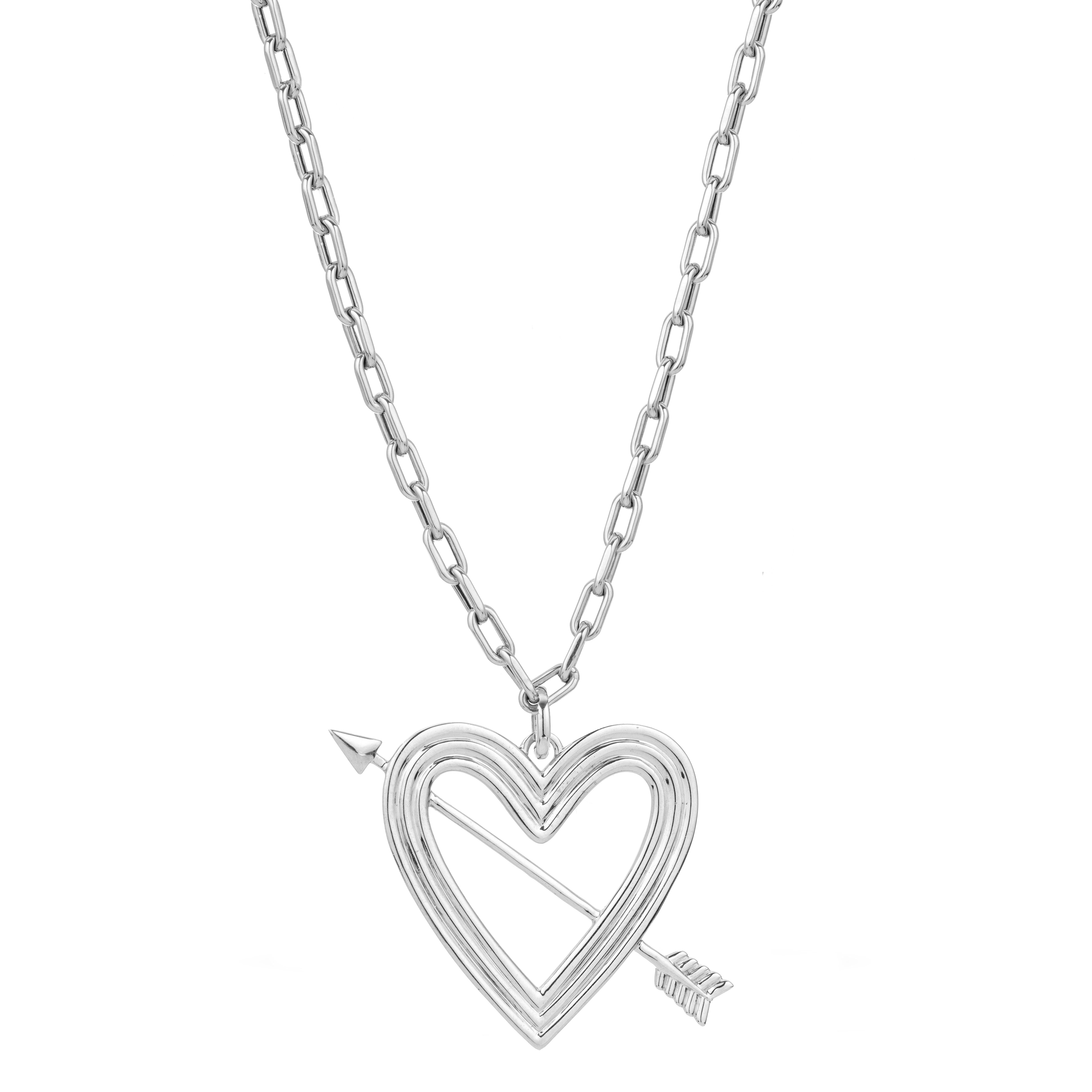 XL Heart + Arrow Hinged Charm