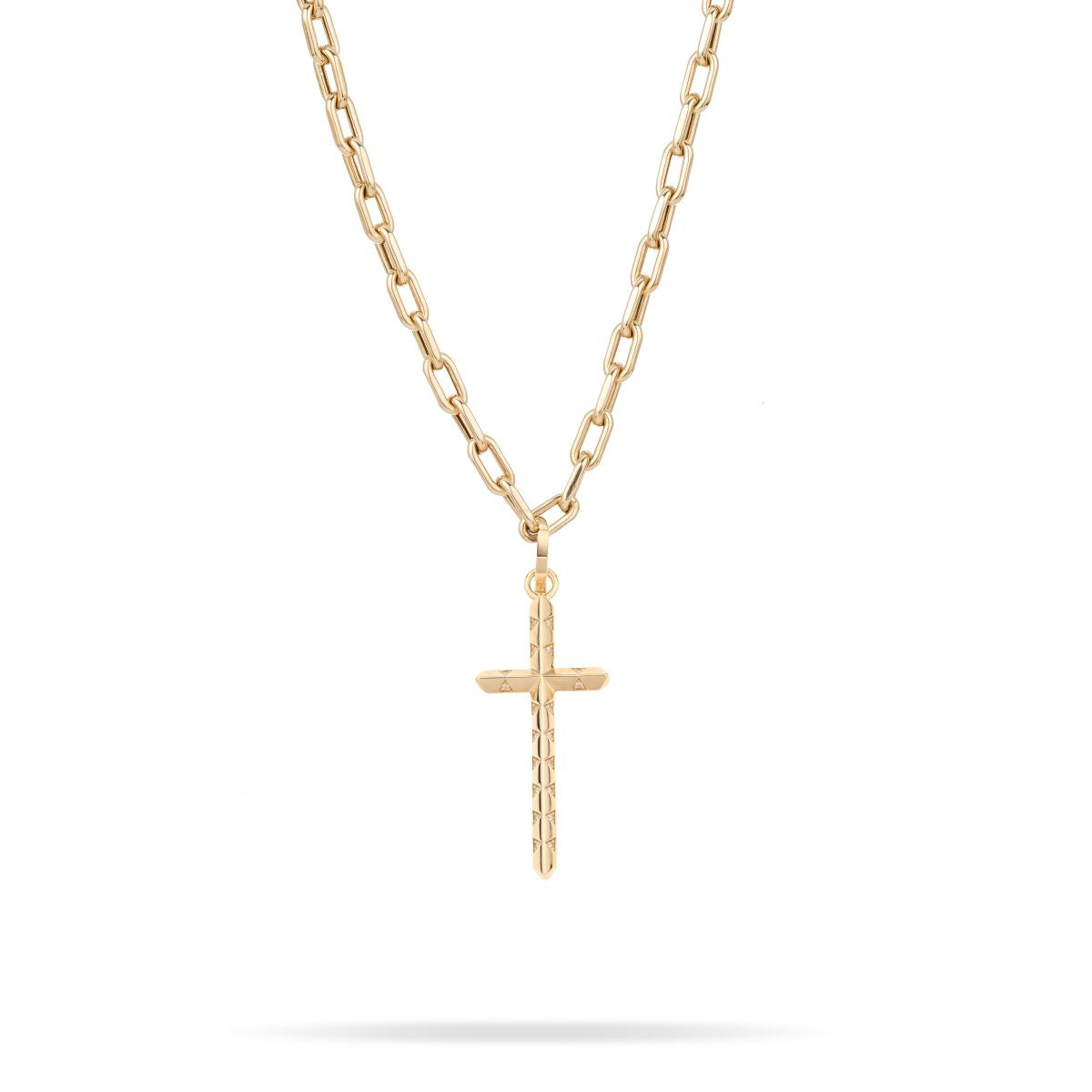 Pavé Diamond Cross Hinged Charm